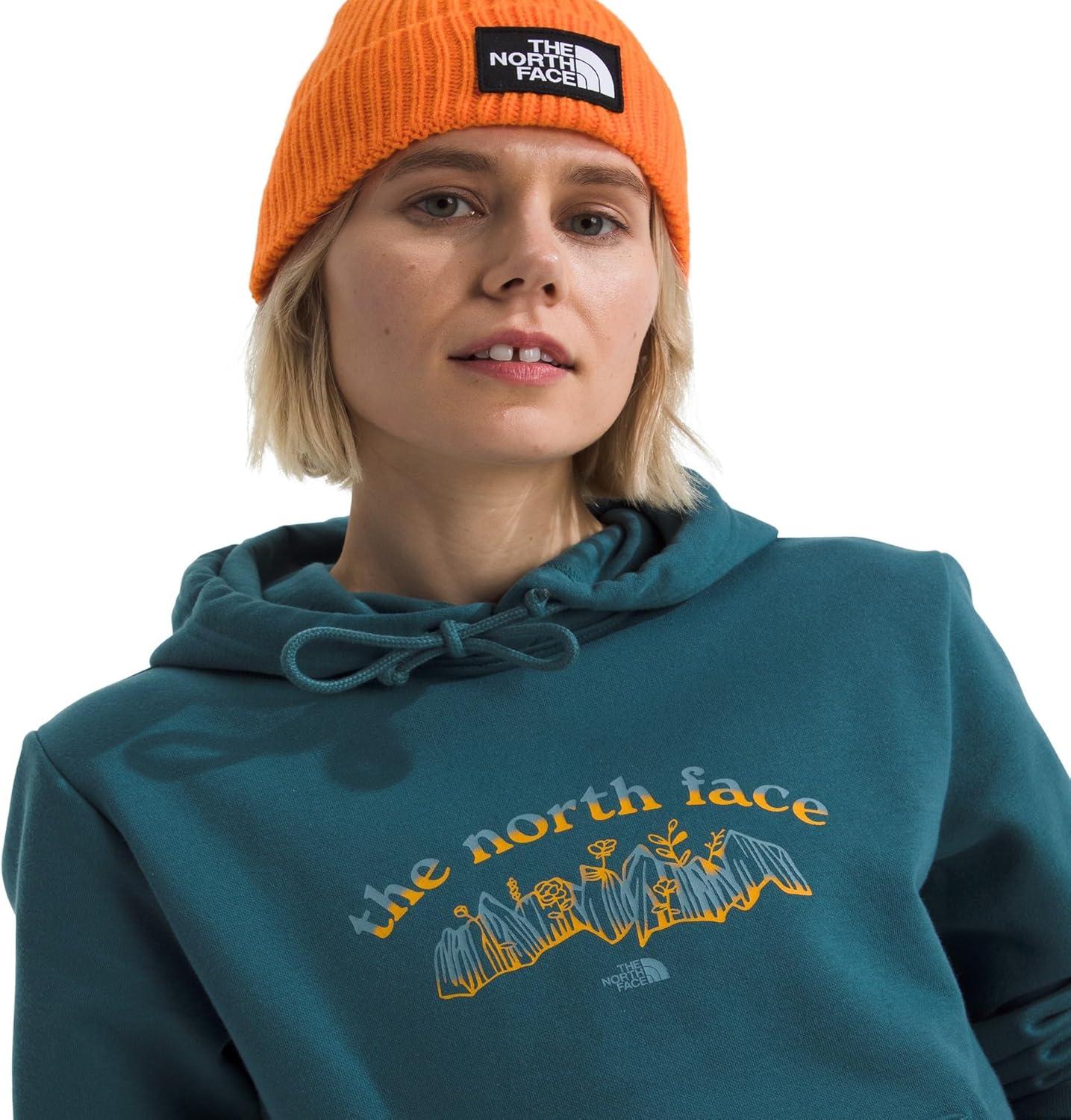 imageTHE NORTH FACE womens Evolution Retro Growth Hoodie 2 Piece Hood With Drawcord Kangaroo Hand Pocket Graphic DesignSpace