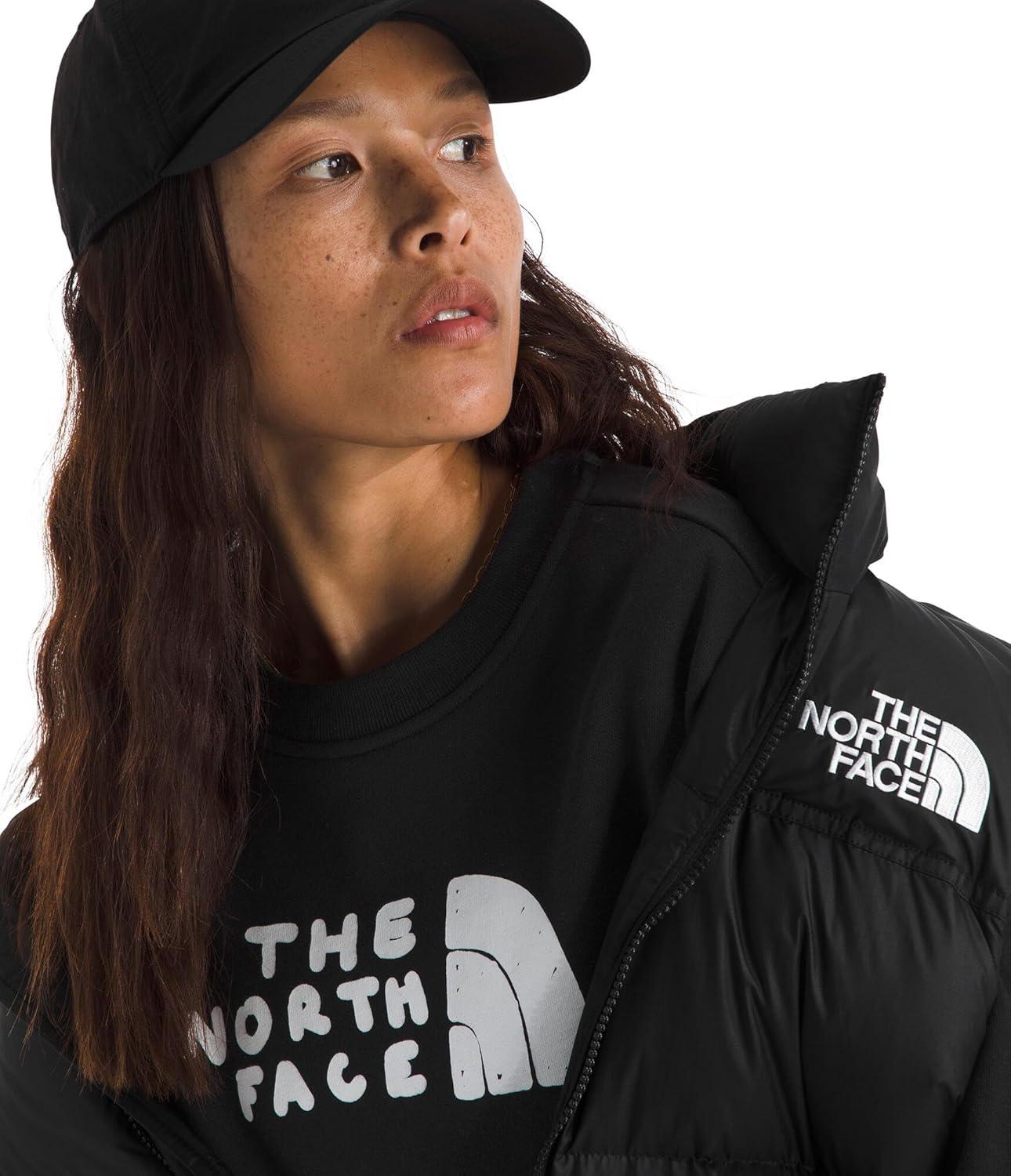 imageTHE NORTH FACE womens Evolution Sketch Logo Half Dome Crew Everyday Shirt With a Logo GraphicTnf Black