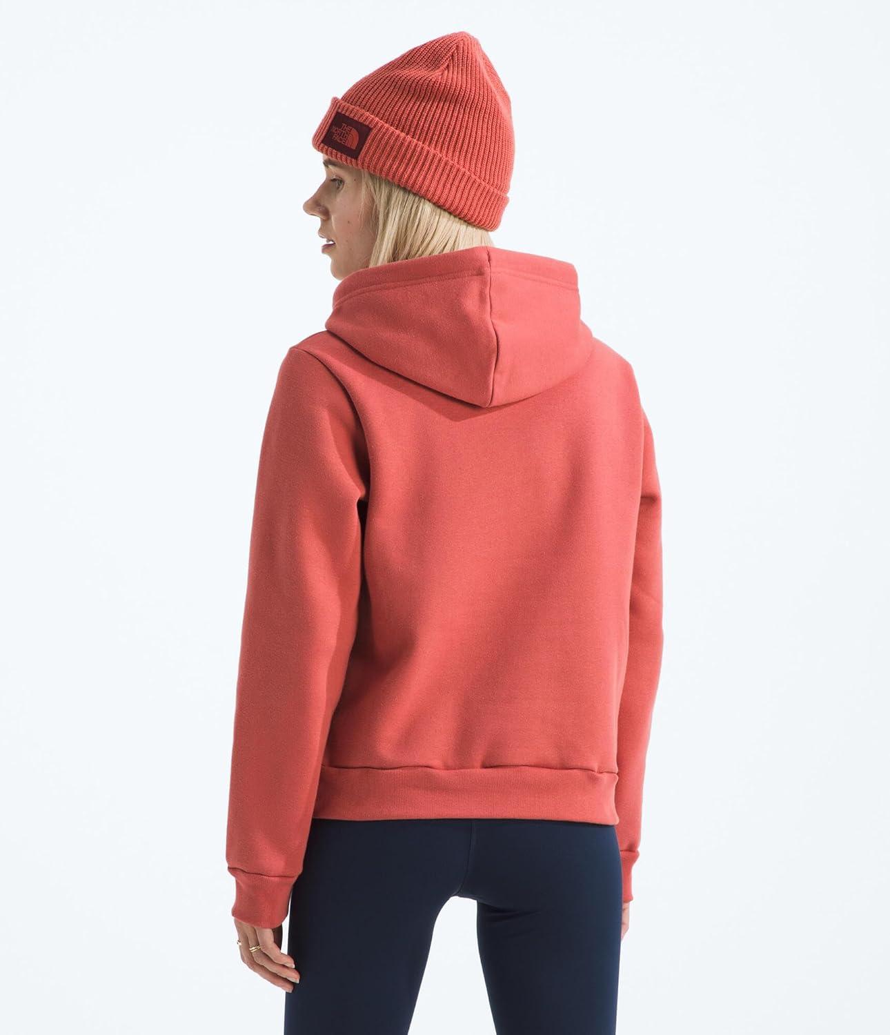 imageTHE NORTH FACE womens Evolution Sketch Logo Half Dome Hoodie Hood With Adjustable Drawcord Kangaroo Hand PocketMars Dust