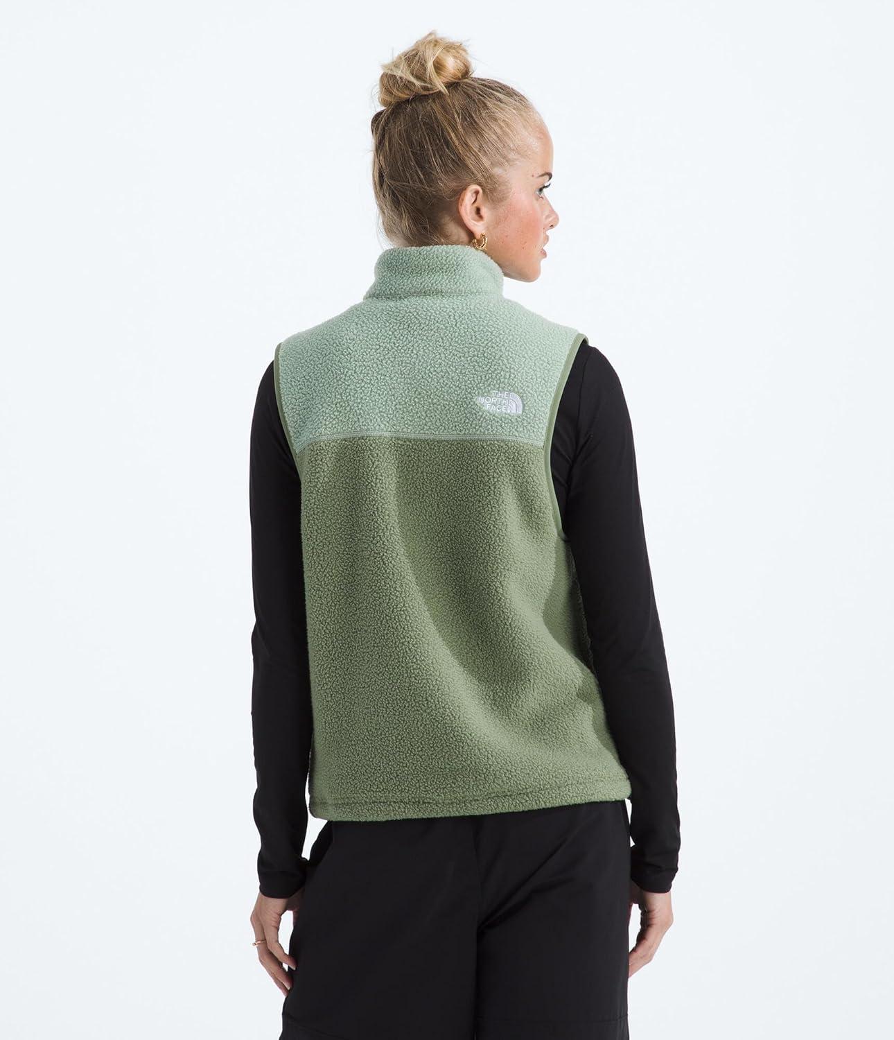 imageTHE North Face Womens Yumiori Vest Lightweight Fleece Zip Up with Stretch Fabric Inner Cinch Cord ampamp Secure Zip PocketsBark MistSlate Moss