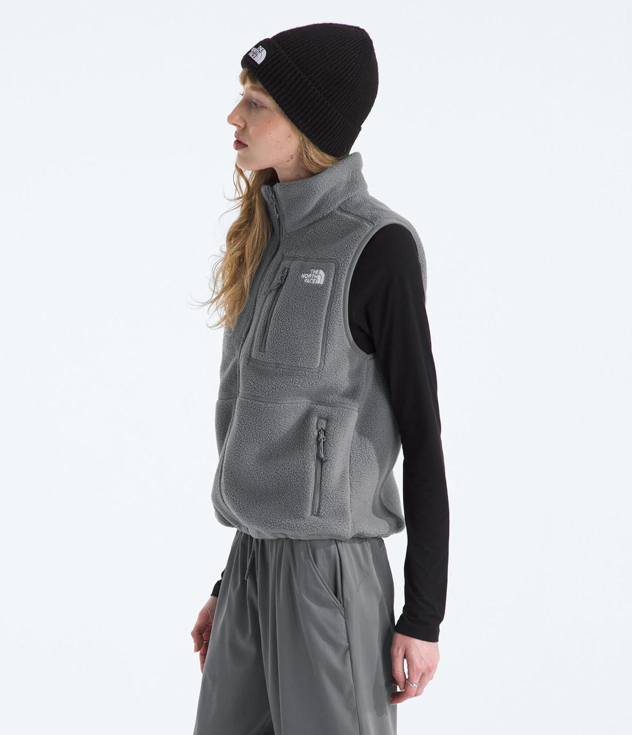 imageTHE North Face Womens Yumiori Vest Lightweight Fleece Zip Up with Stretch Fabric Inner Cinch Cord ampamp Secure Zip PocketsSmoked Pearl