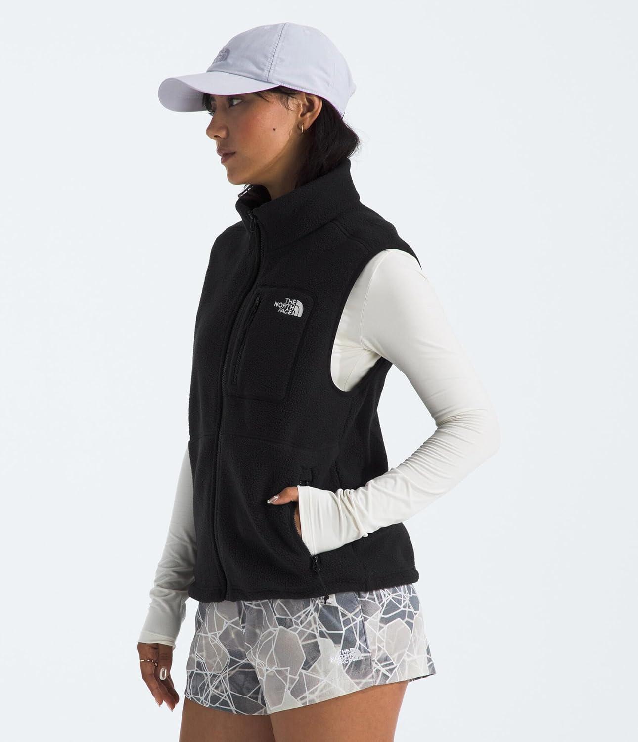 imageTHE North Face Womens Yumiori Vest Lightweight Fleece Zip Up with Stretch Fabric Inner Cinch Cord ampamp Secure Zip PocketsTnf Black