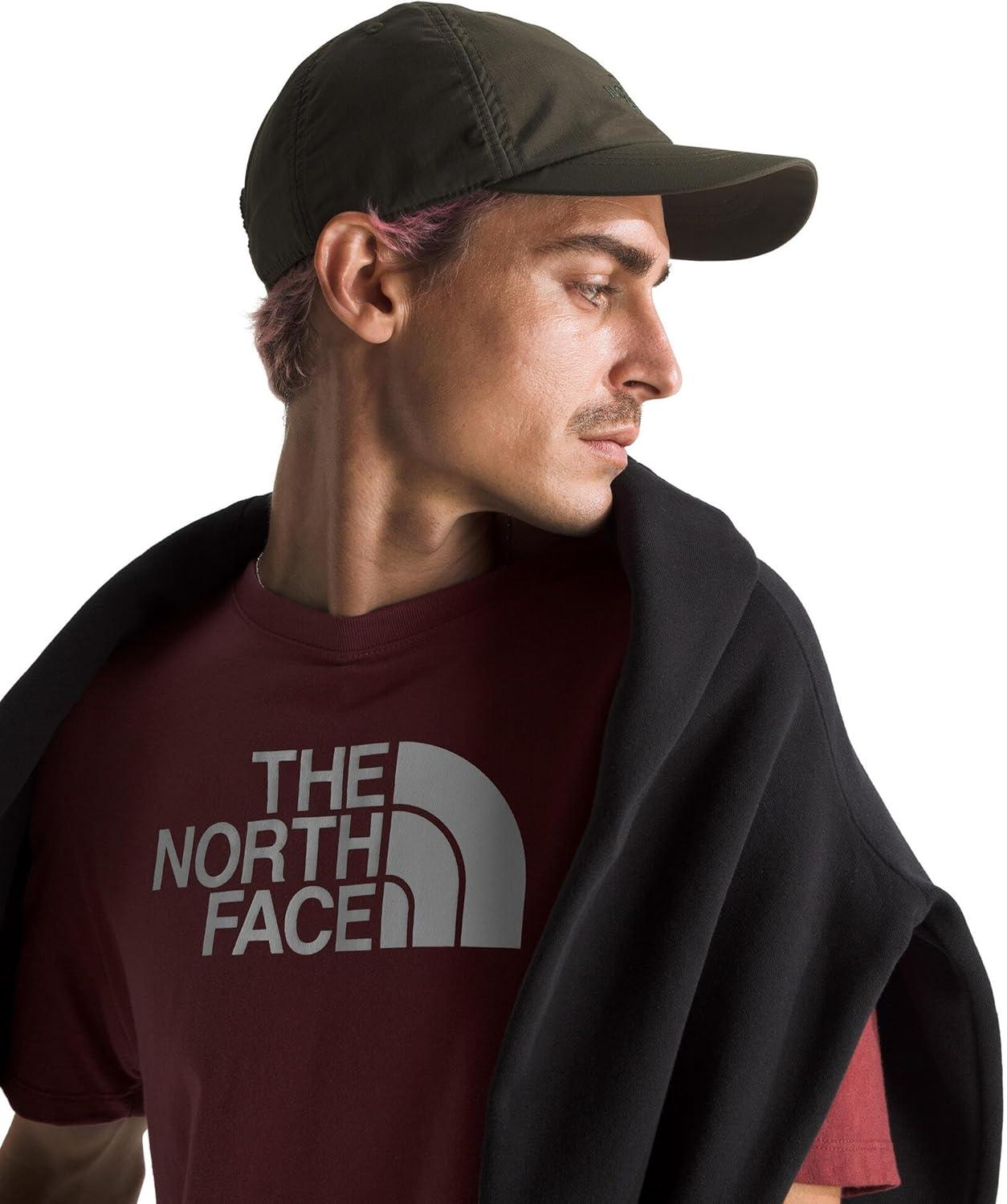imageThe North FACE Mens Core Half Dome ShortSleeve Tee Regular Fit Cotton Shirt with Graphic Design ampamp Ribbed CollarSumacTnf White