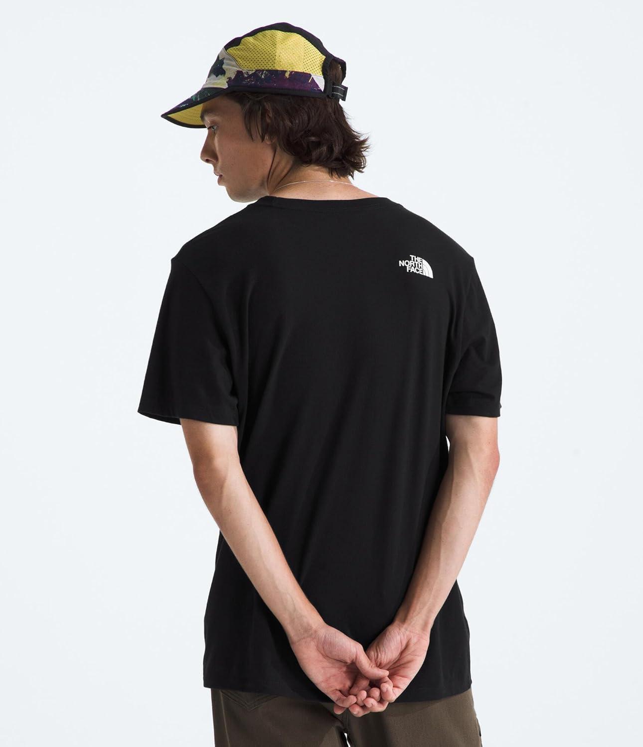imageThe North FACE Mens Core Half Dome ShortSleeve Tee Regular Fit Cotton Shirt with Graphic Design ampamp Ribbed CollarTnf BlackTnf White