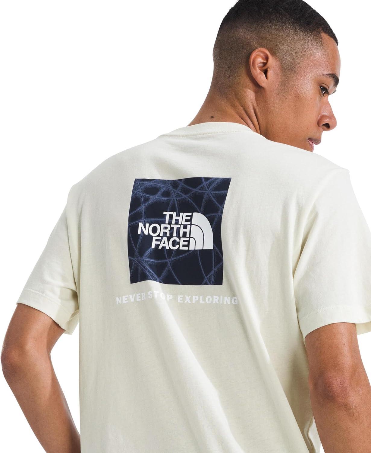 imageThe North FACE Mens Evolution Sun Halos Box Logo NSE ShortSleeve TeeWhite Dune