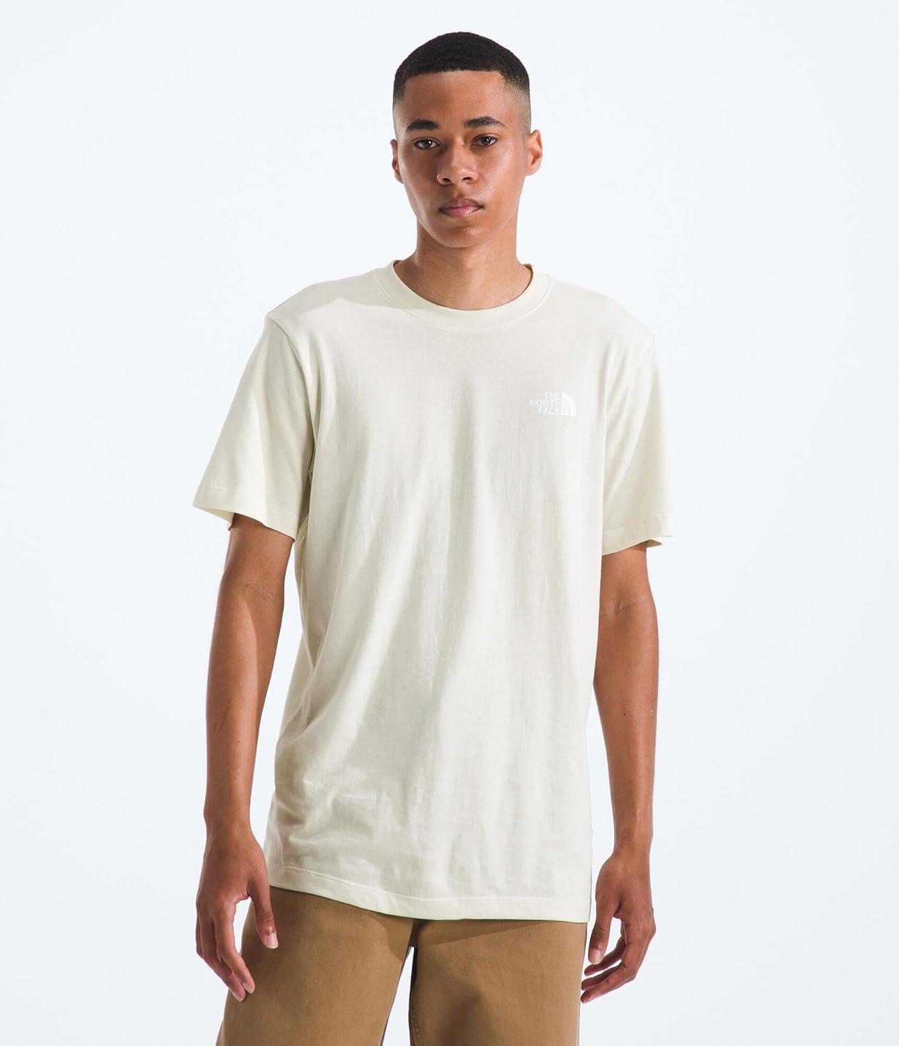 imageThe North FACE Mens Evolution Sun Halos Box Logo NSE ShortSleeve TeeWhite Dune