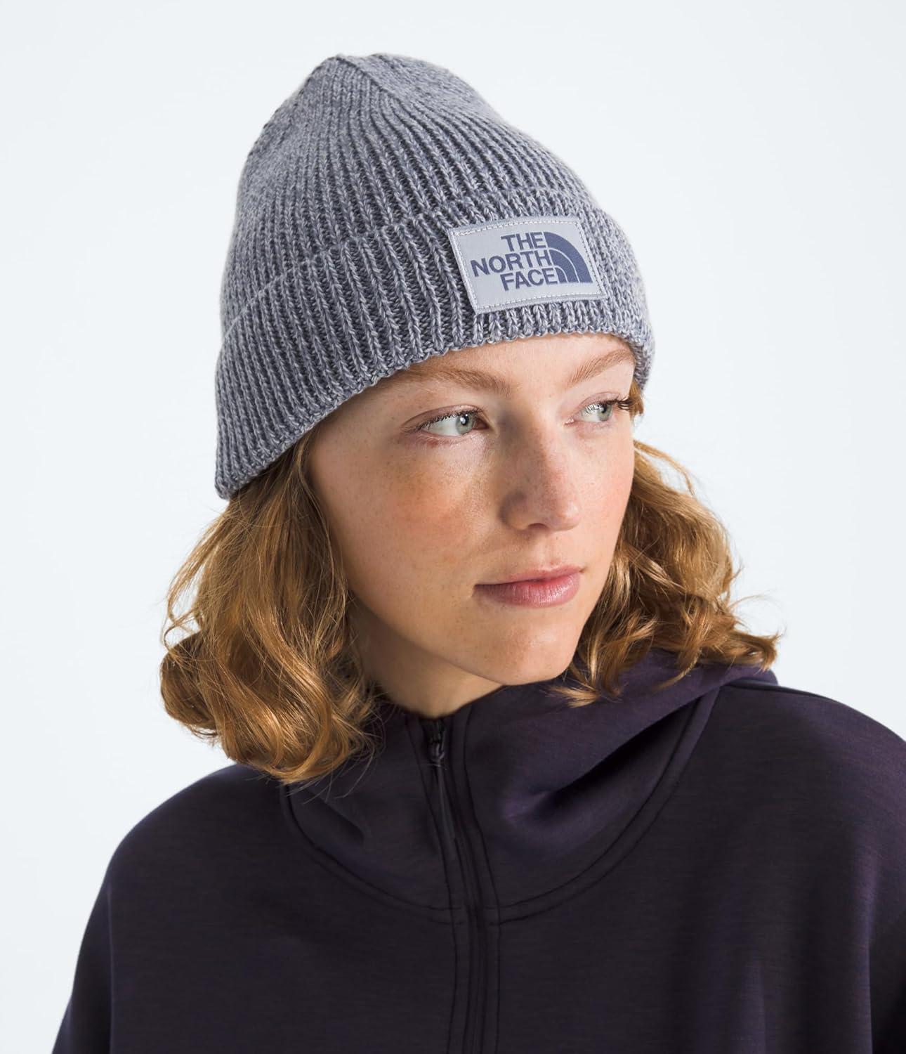 imageThe North FACE UnisexAdult TNF Logo Box Cuffed BeanieBlue Flax Dark HeatherTwilight Galaxy