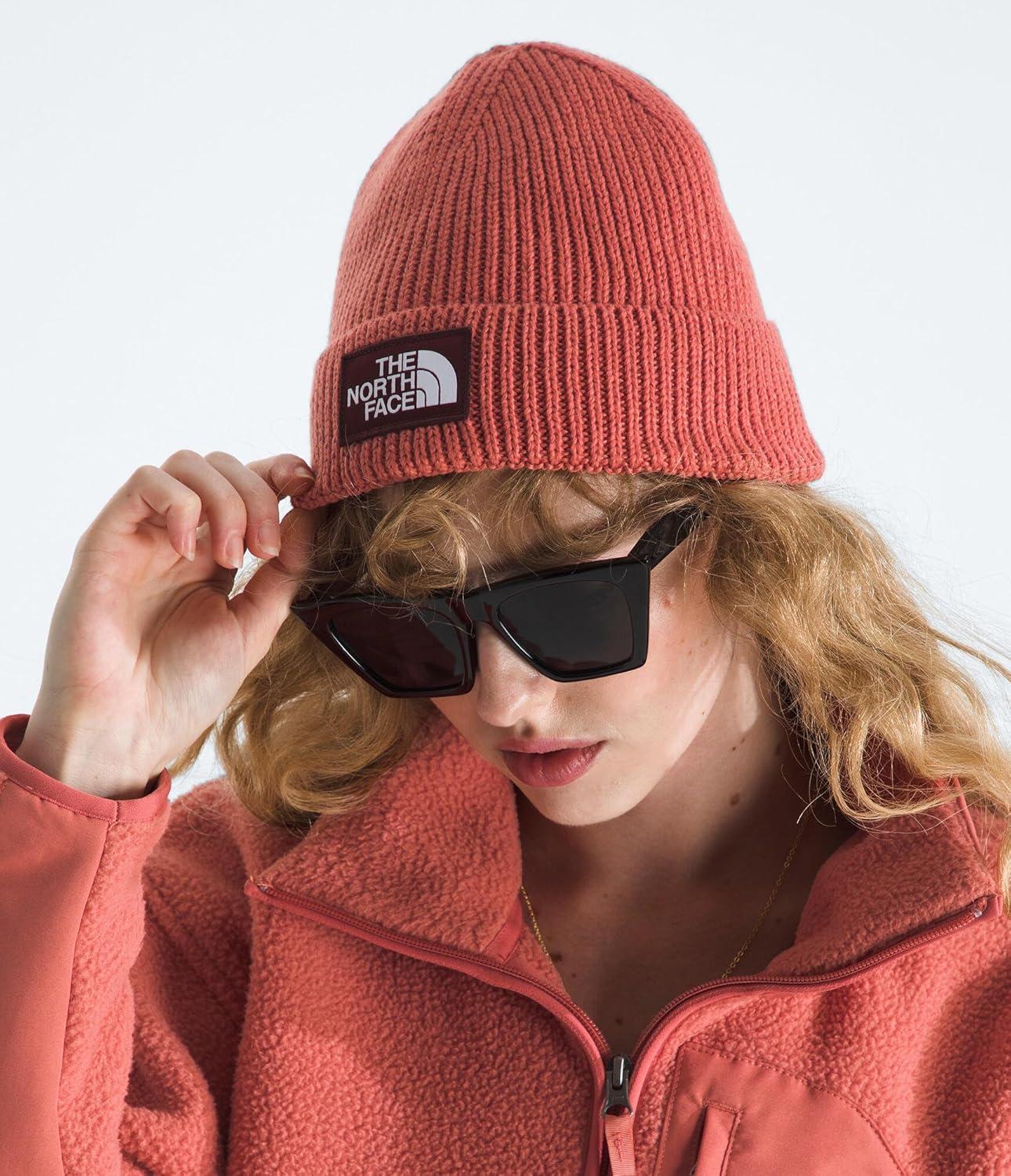 imageThe North FACE UnisexAdult TNF Logo Box Cuffed BeanieMars DustSumac