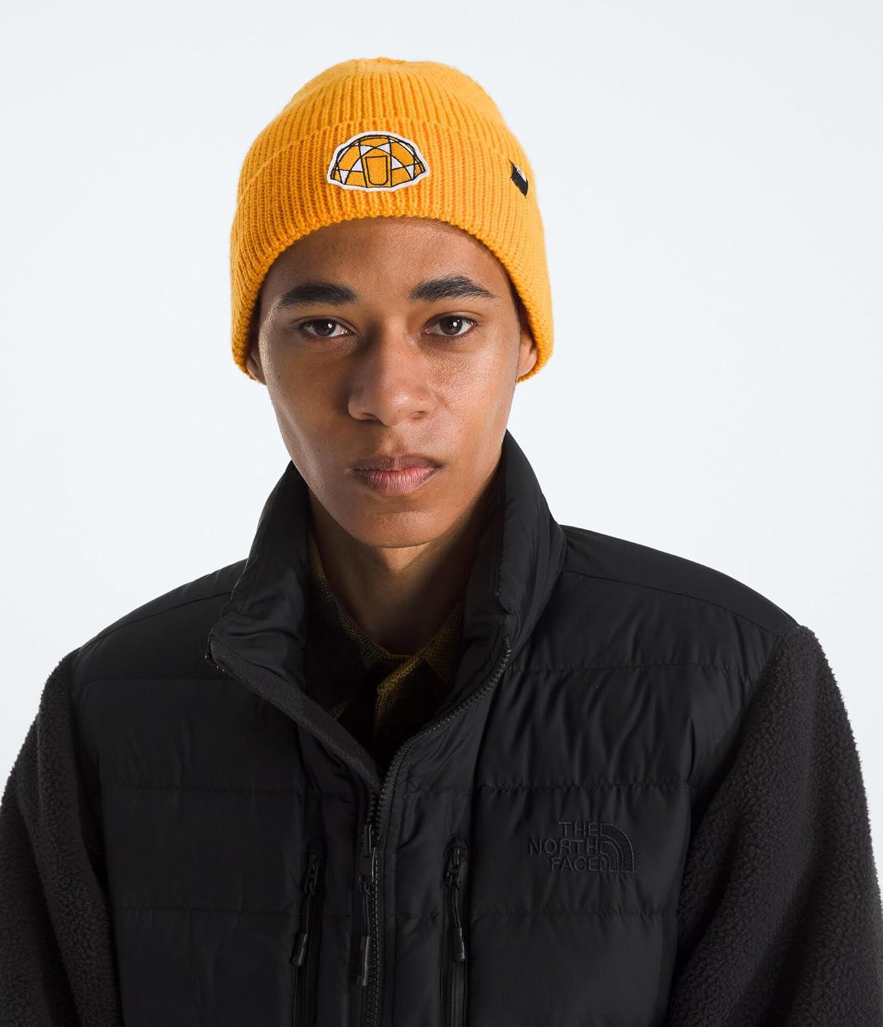 imageThe North FACE UnisexAdult TNF Logo Box Cuffed BeanieSummit GoldIcon Patch