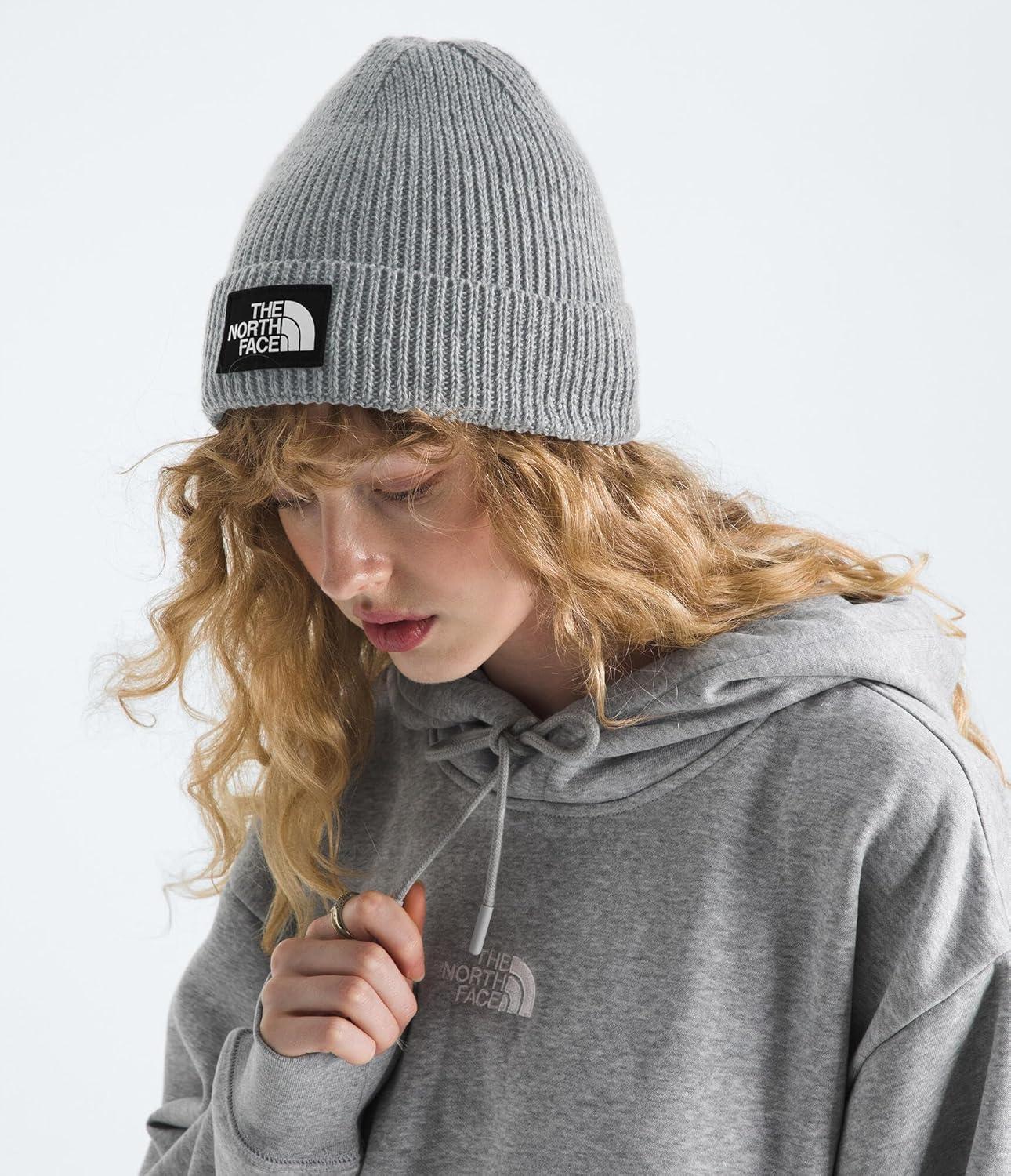 imageThe North FACE UnisexAdult TNF Logo Box Cuffed BeanieTnf Medium Grey Heather