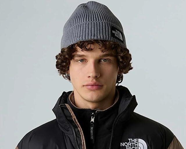 imageThe North FACE UnisexAdult TNF Logo Box Cuffed BeanieTnf Medium Grey Heather
