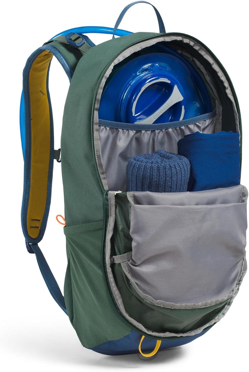 imageThe North Face Basin 18 Liter Technical Daypack with Rain Cover Unisex Backpack Sternum Strap Hiking Pole Attachment Stash Pocket Duck GreenShady Blue One SizeDuck GreenShady Blue