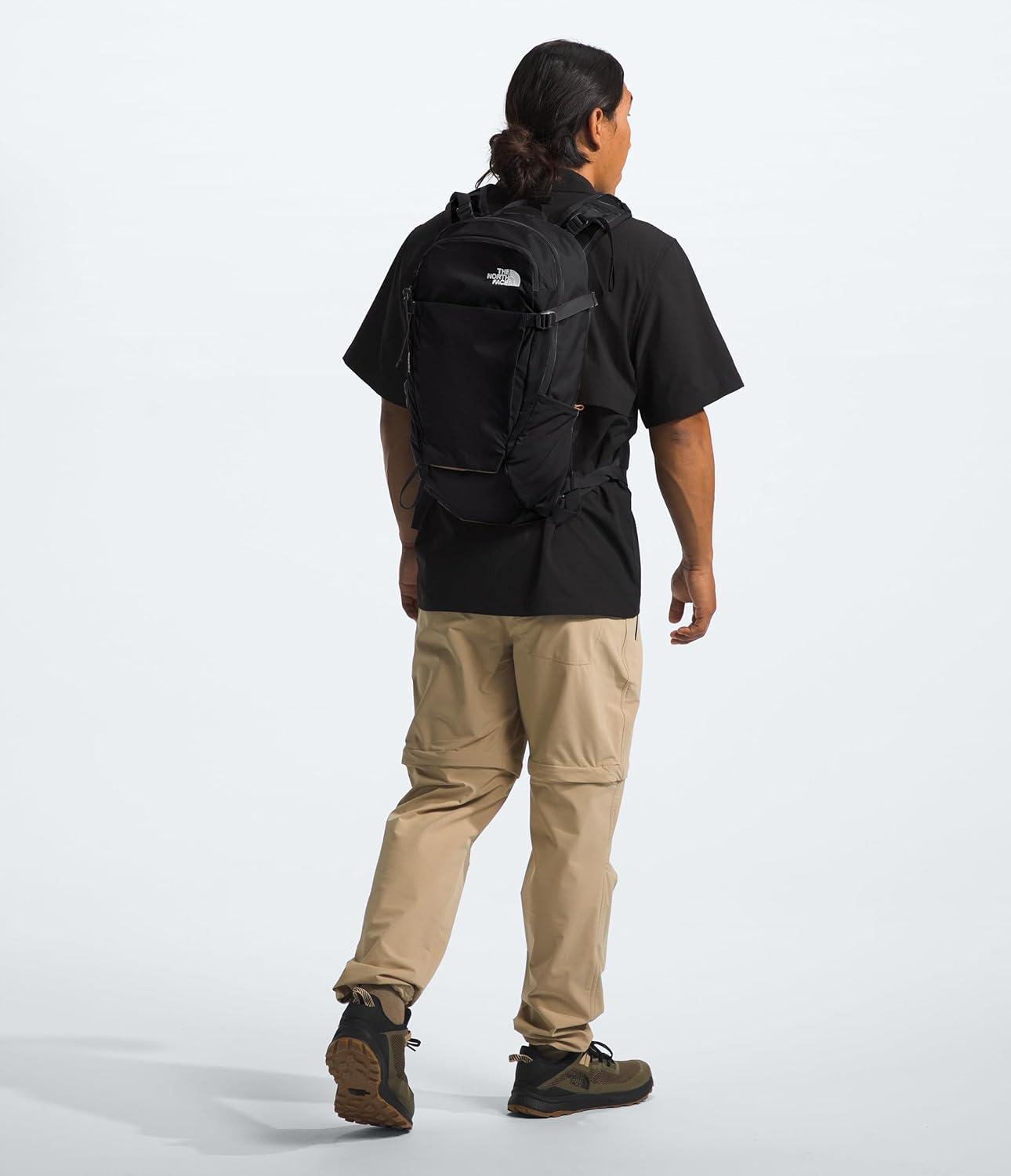 imageThe North Face Basin 24 Liter Technical Daypack with Rain Cover Unisex Backpack Hipbelt Hiking Pole Attachment Compression Straps Duck GreenShady Blue One SizeTnf BlackTnf Blacknpf