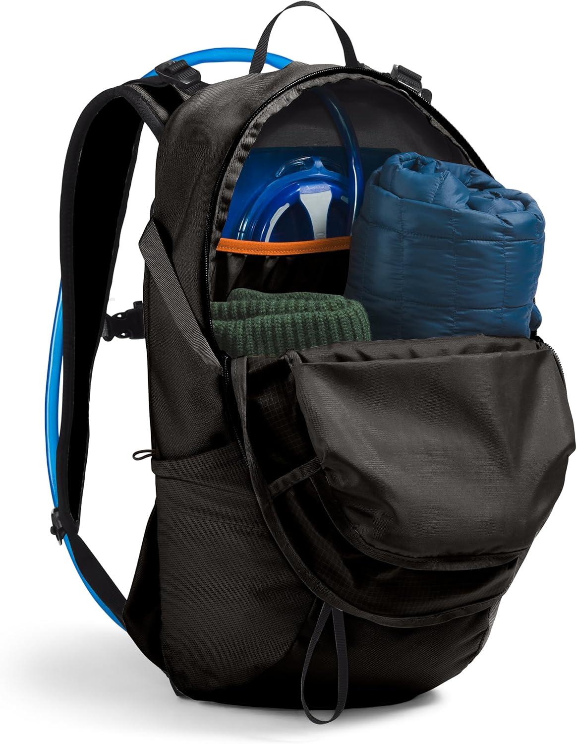 imageThe North Face Basin 24 Liter Technical Daypack with Rain Cover Unisex Backpack Hipbelt Hiking Pole Attachment Compression Straps Duck GreenShady Blue One SizeTnf BlackTnf Blacknpf