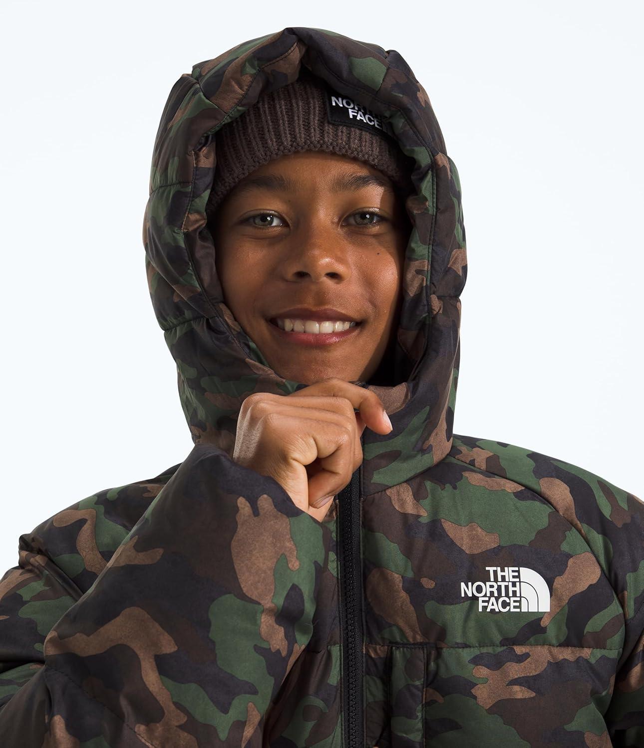 imageThe North Face Boys Reversible North Down Hooded Jacket Little KidsBig KidsTnf Black Tnf Camo Small Print