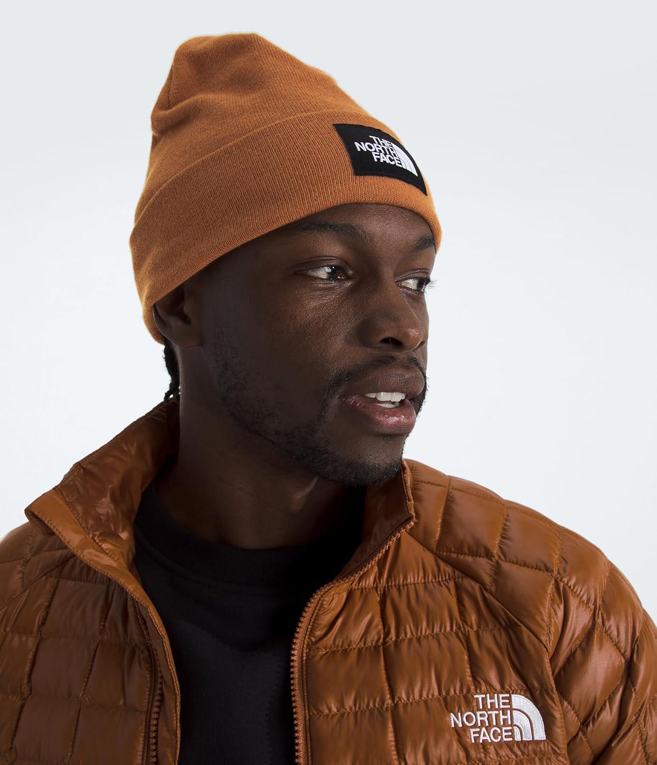 imageThe North Face Dock Worker Recycled Beanie Deep Fit Cuffed Winter Hat for Men ampamp Women with Woven Logo Patch Burnt Umber One Size