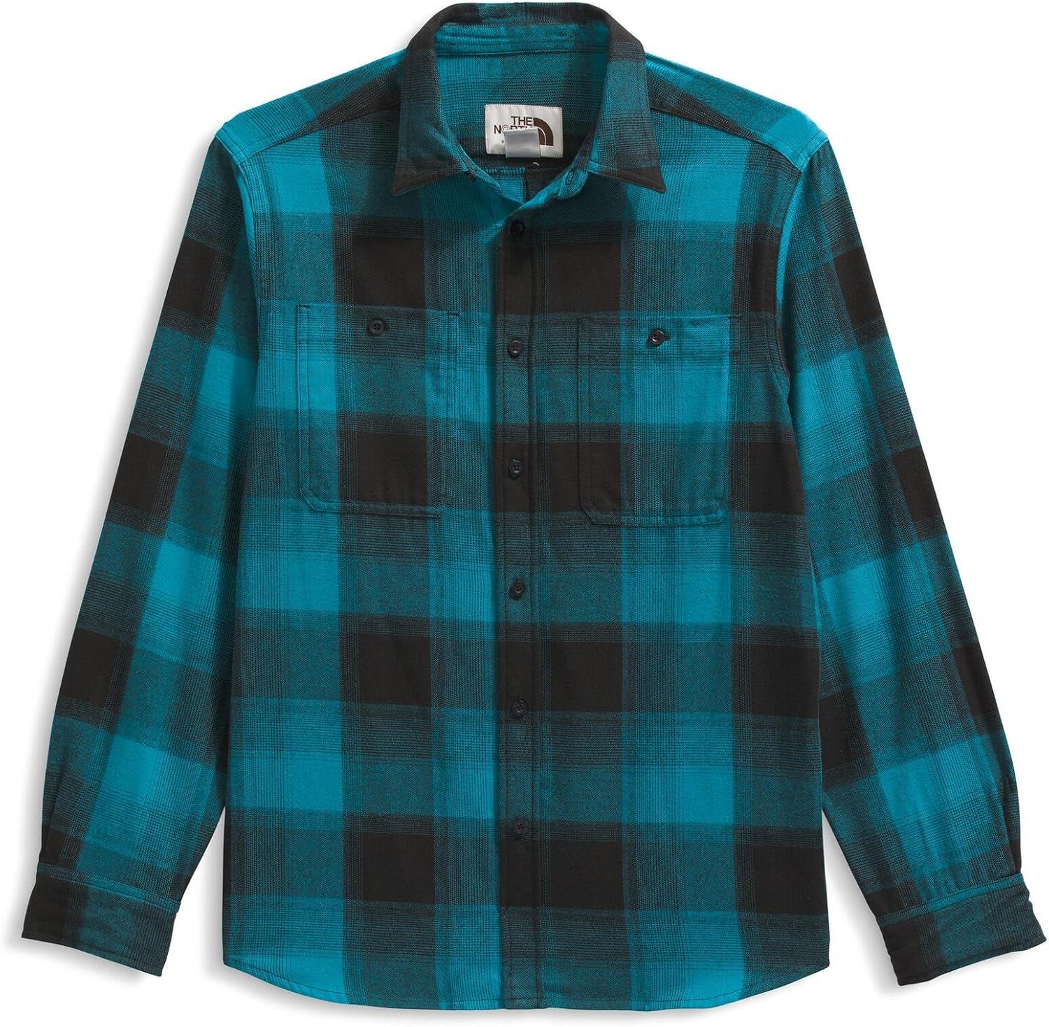 imageThe North Face Mens Arroyo Lightweight LongSleeve Flannel ButtonDown ShirtDusk Blue Tnf Shadow Plaid