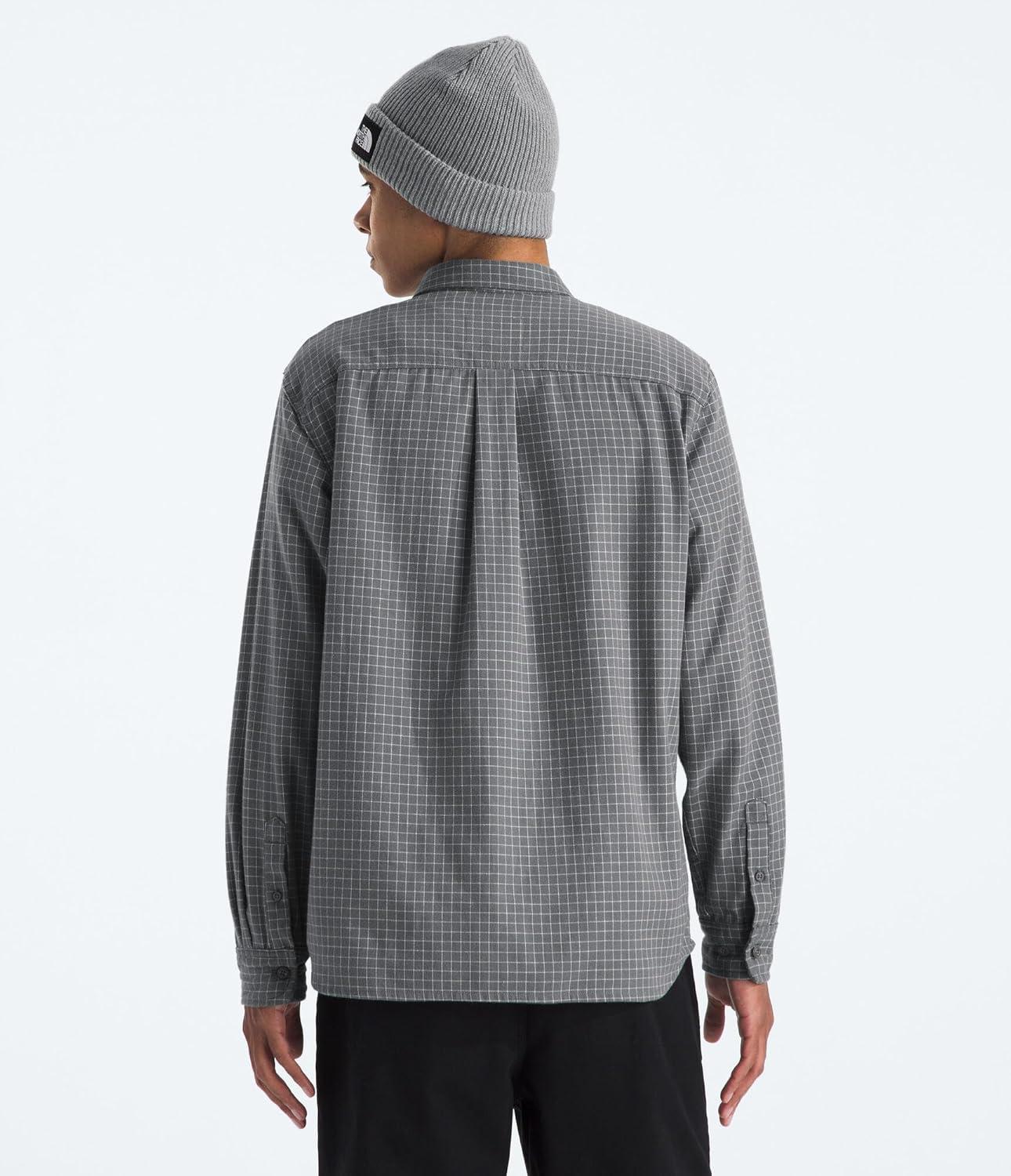 imageThe North Face Mens Arroyo Lightweight LongSleeve Flannel ButtonDown ShirtSmoked Pearl Grid Plaid