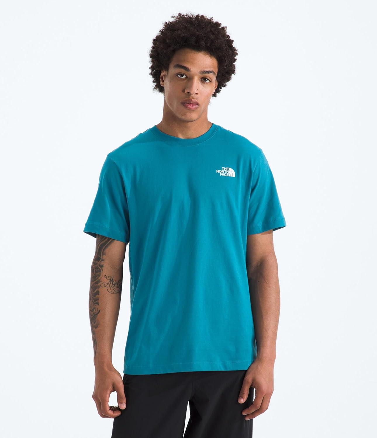imageThe North Face Mens Evolution Regenerative Ink Box NSE ShortSleeve TeeDusk BlueSummit Navy Regenerative Ink Print