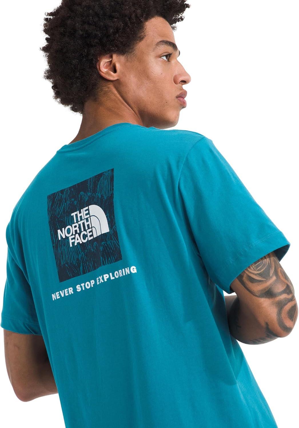 imageThe North Face Mens Evolution Regenerative Ink Box NSE ShortSleeve TeeDusk BlueSummit Navy Regenerative Ink Print