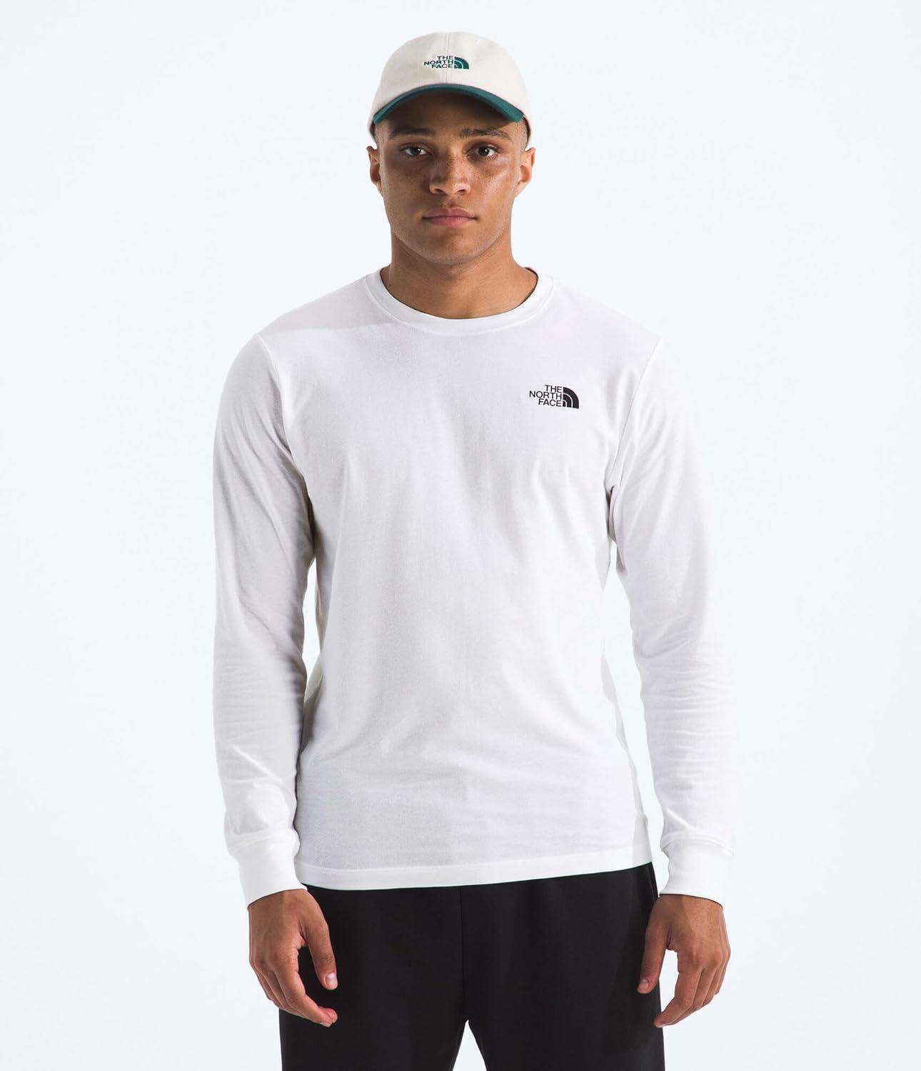 imageThe North Face Mens Evolution Sketch Logo LongSleeve Tee Cotton Shirt with a Logo GraphicTnf White