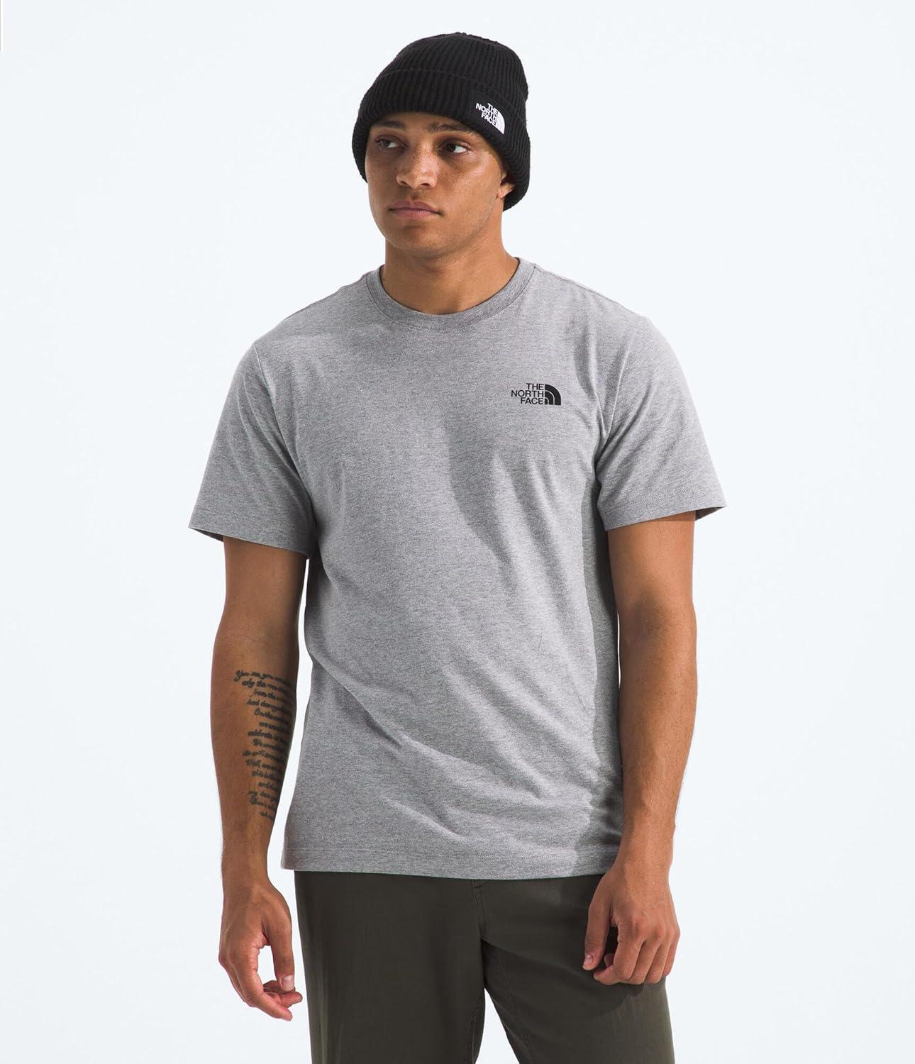 imageThe North Face Mens Evolution Sketch Logo ShortSleeve Tee Cotton Shirt with a Logo GraphicTnf Pale Grey Heather