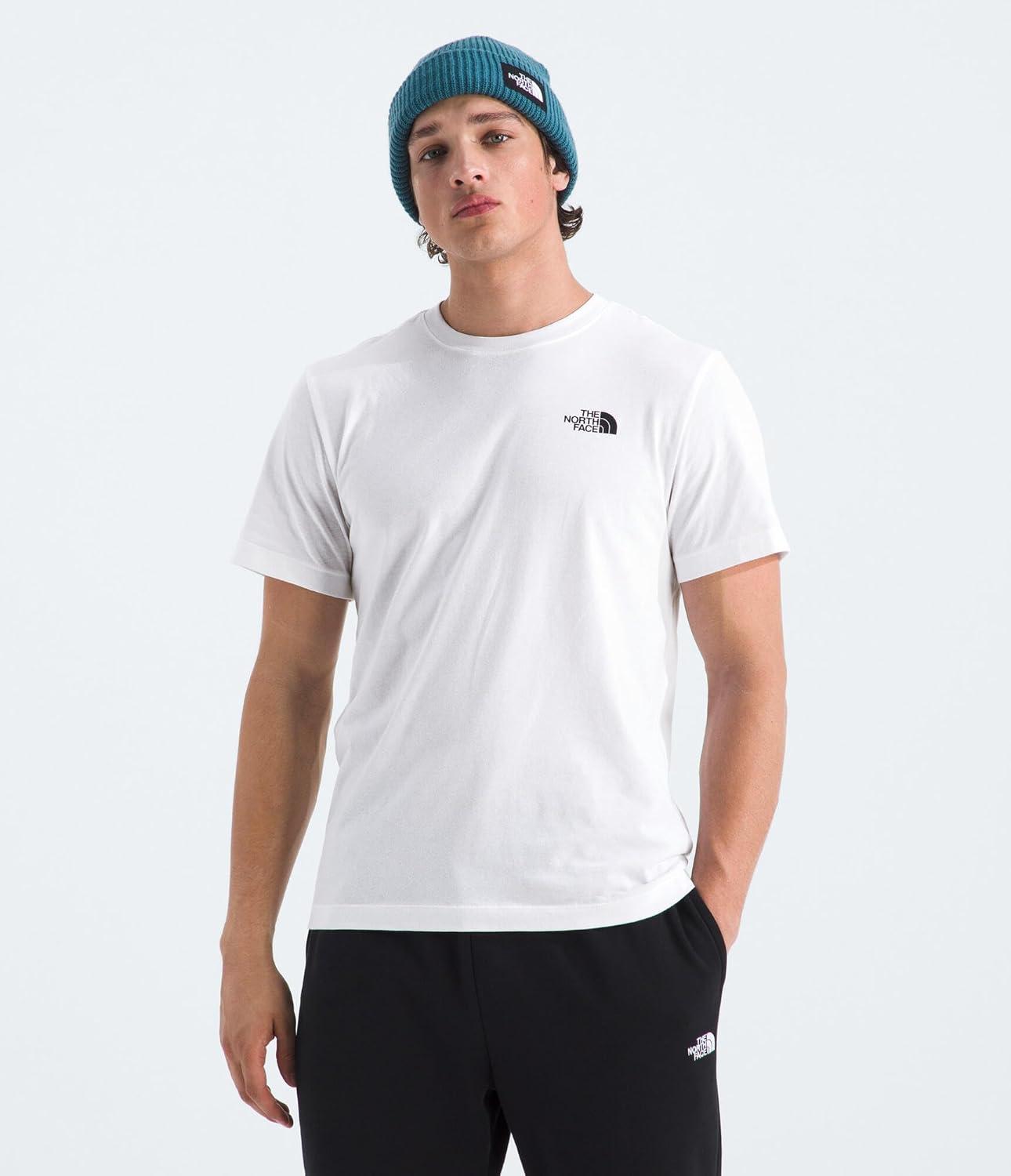 imageThe North Face Mens Evolution Sketch Logo ShortSleeve Tee Cotton Shirt with a Logo GraphicTnf White