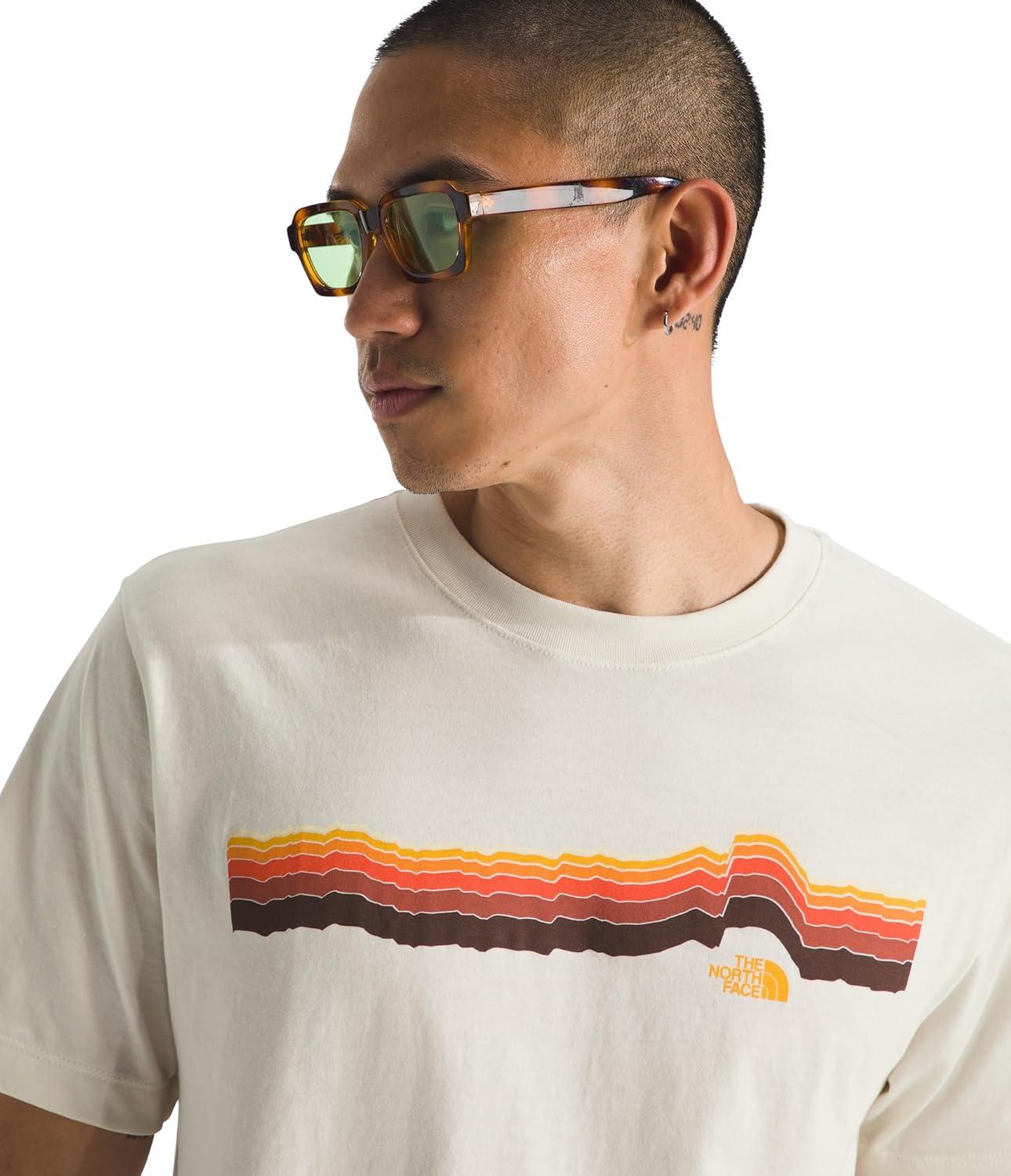 imageThe North Face Mens Evolution Tequila Sunrise ShortSleeve TeeWhite Dune