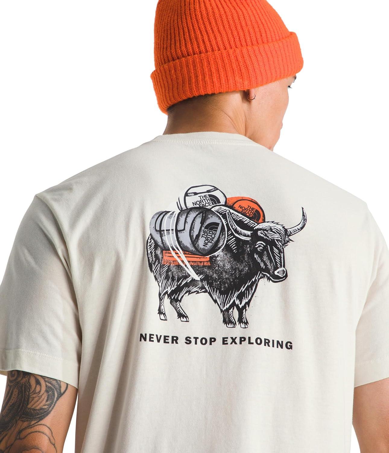 imageThe North Face Mens Evolution Vault Tri Pack Short Sleeve Tee TShirt with Ribbed Collar ampamp Setin SleevesWhite Dune