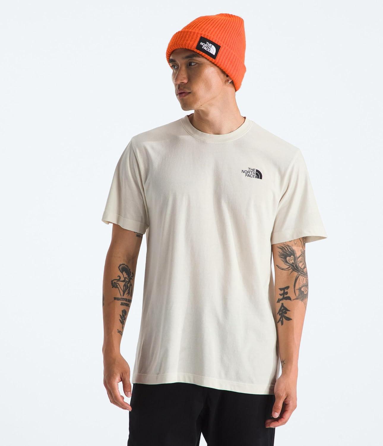 imageThe North Face Mens Evolution Vault Tri Pack Short Sleeve Tee TShirt with Ribbed Collar ampamp Setin SleevesWhite Dune
