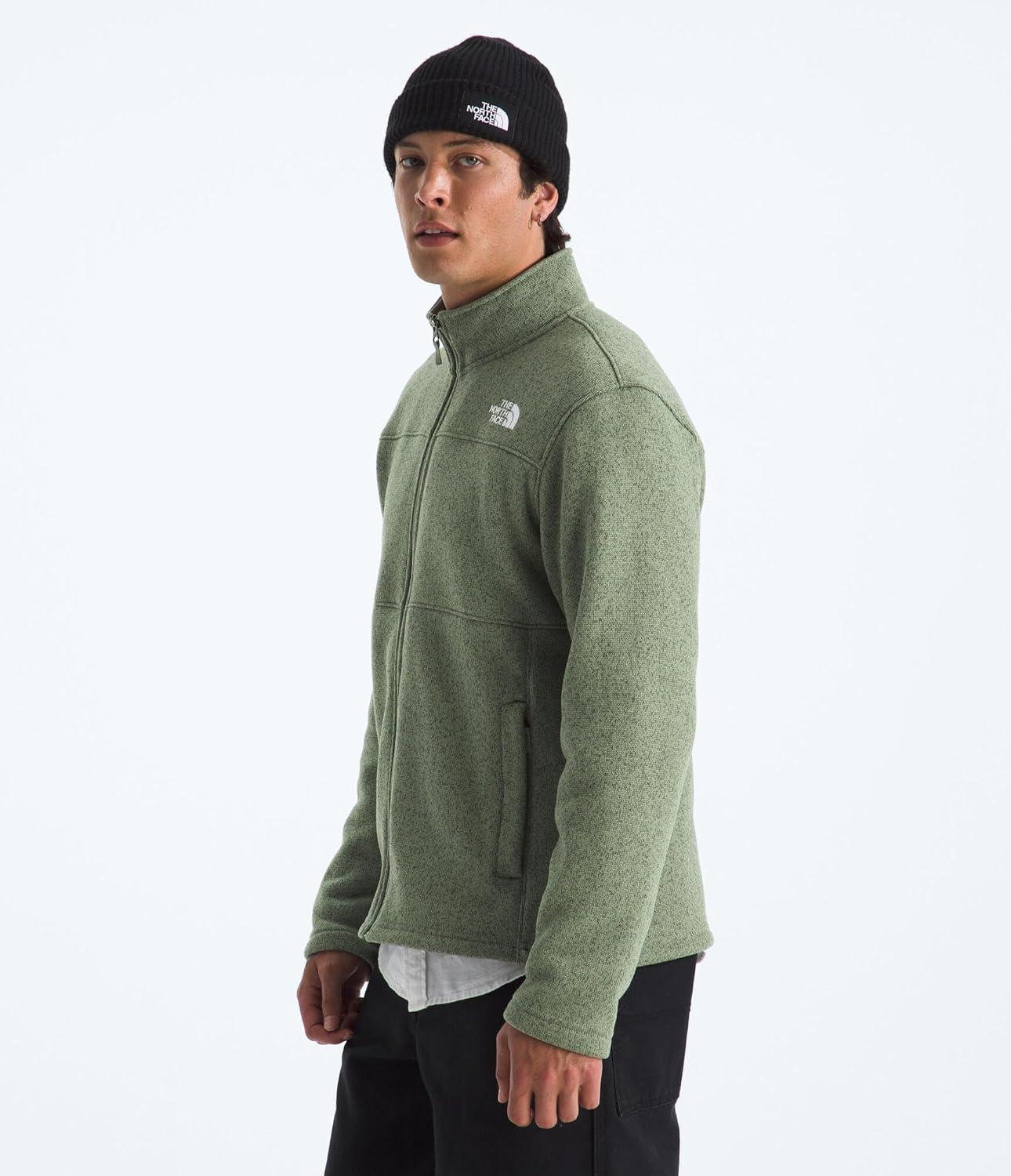 imageThe North Face Mens Gordon Lyons Full Zip Jacket Cold Weather Top With Zippered Hand PocketsBark Mist Heather