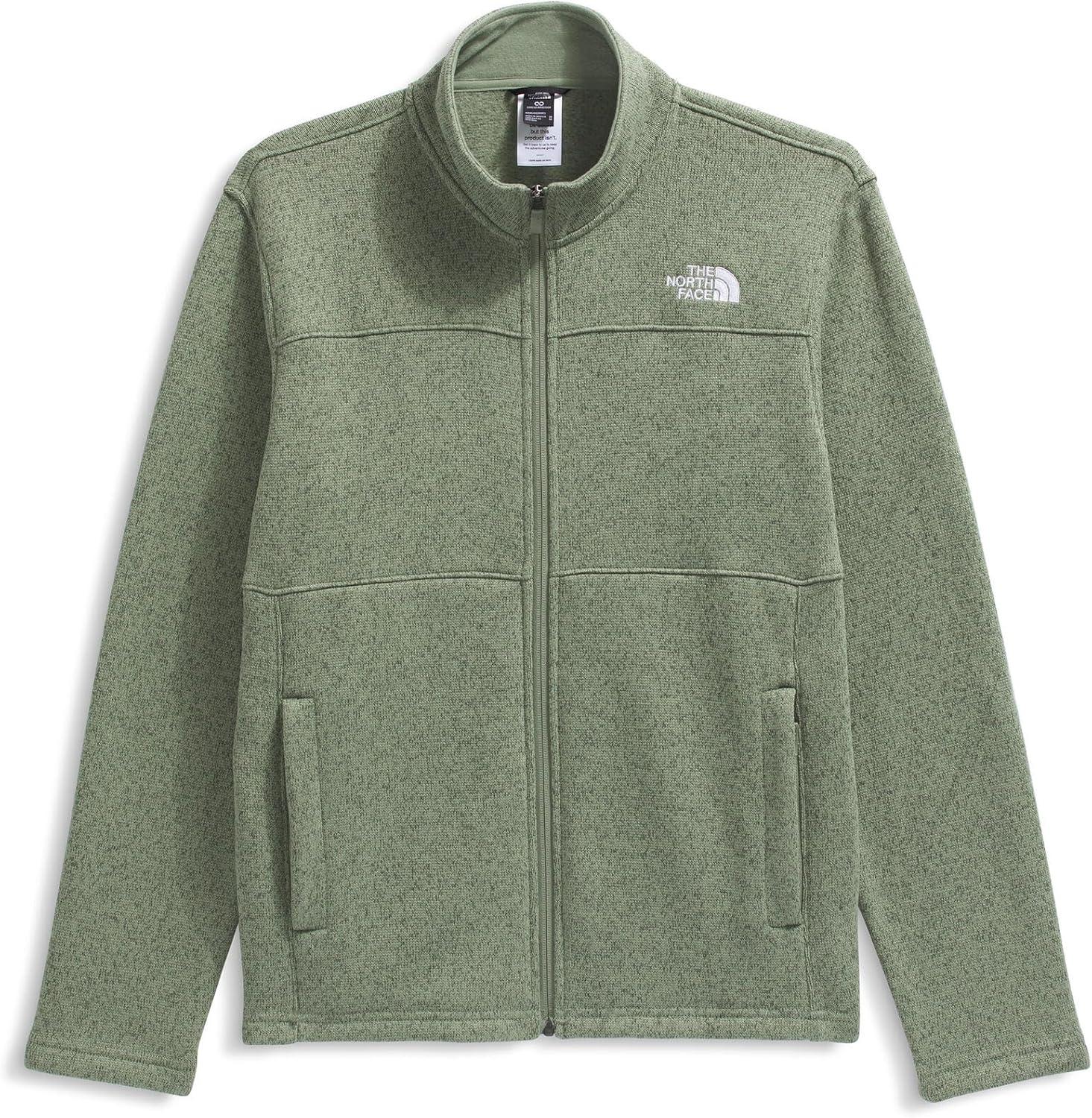 imageThe North Face Mens Gordon Lyons Full Zip Jacket Cold Weather Top With Zippered Hand PocketsBark Mist Heather