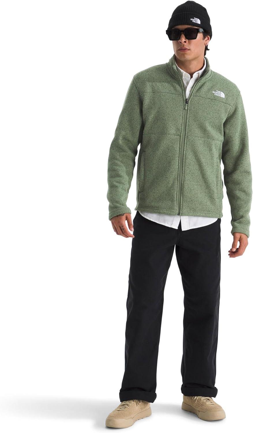 imageThe North Face Mens Gordon Lyons Full Zip Jacket Cold Weather Top With Zippered Hand PocketsBark Mist Heather