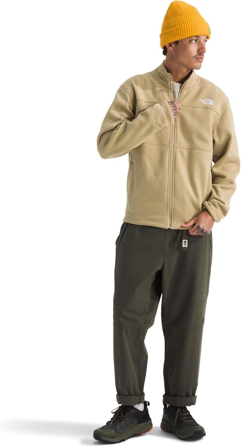 imageThe North Face Mens Gordon Lyons Full Zip Jacket Cold Weather Top With Zippered Hand PocketsKhaki Stone Heather