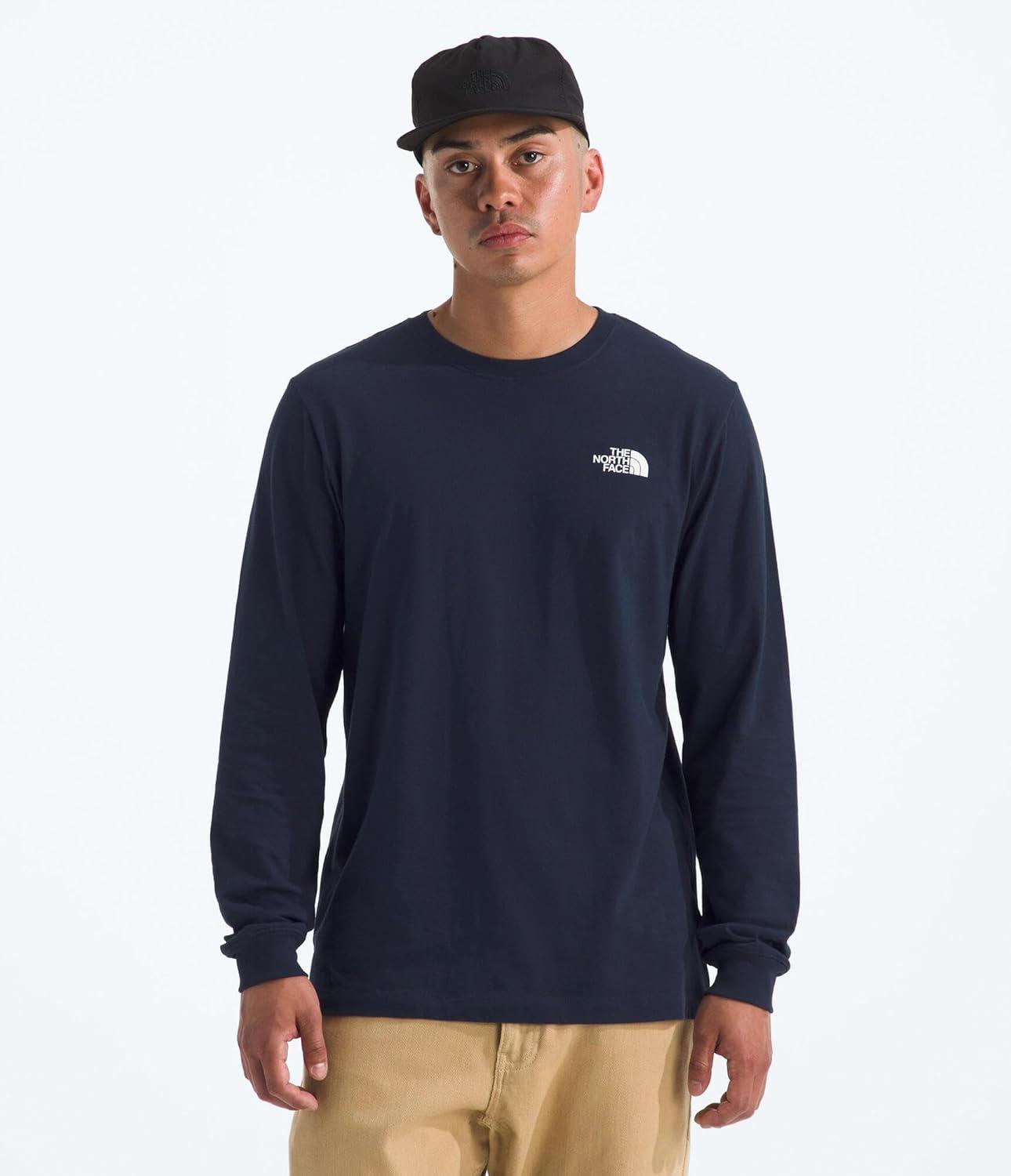 imageThe North Face Mens Long Sleeve Box NSE TeeSummit Navy