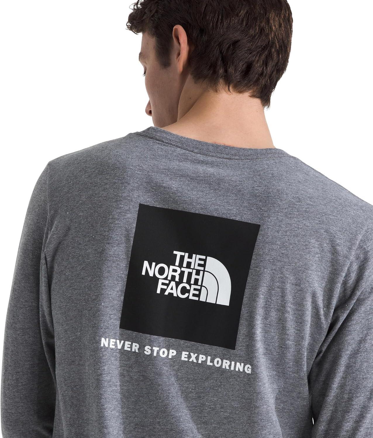 imageThe North Face Mens Long Sleeve Box NSE TeeTnf Mid Grey Heather