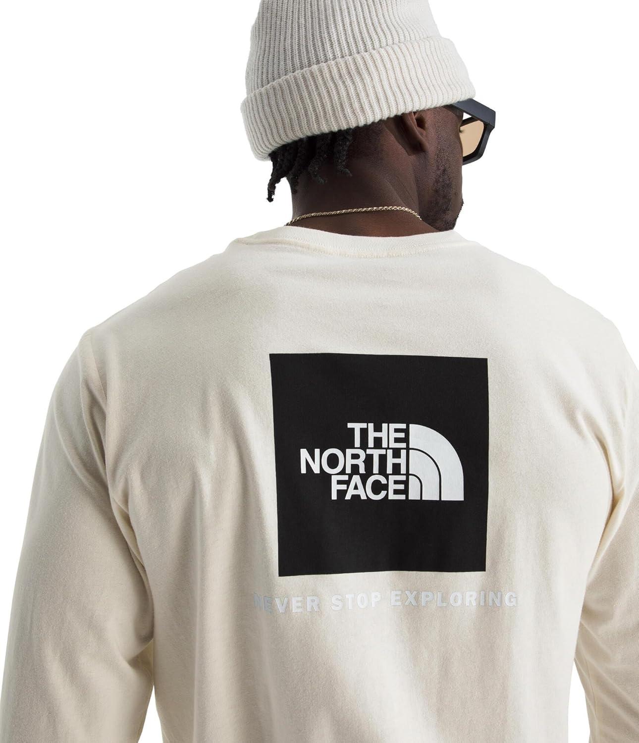 imageThe North Face Mens Long Sleeve Box NSE TeeWhite Dune