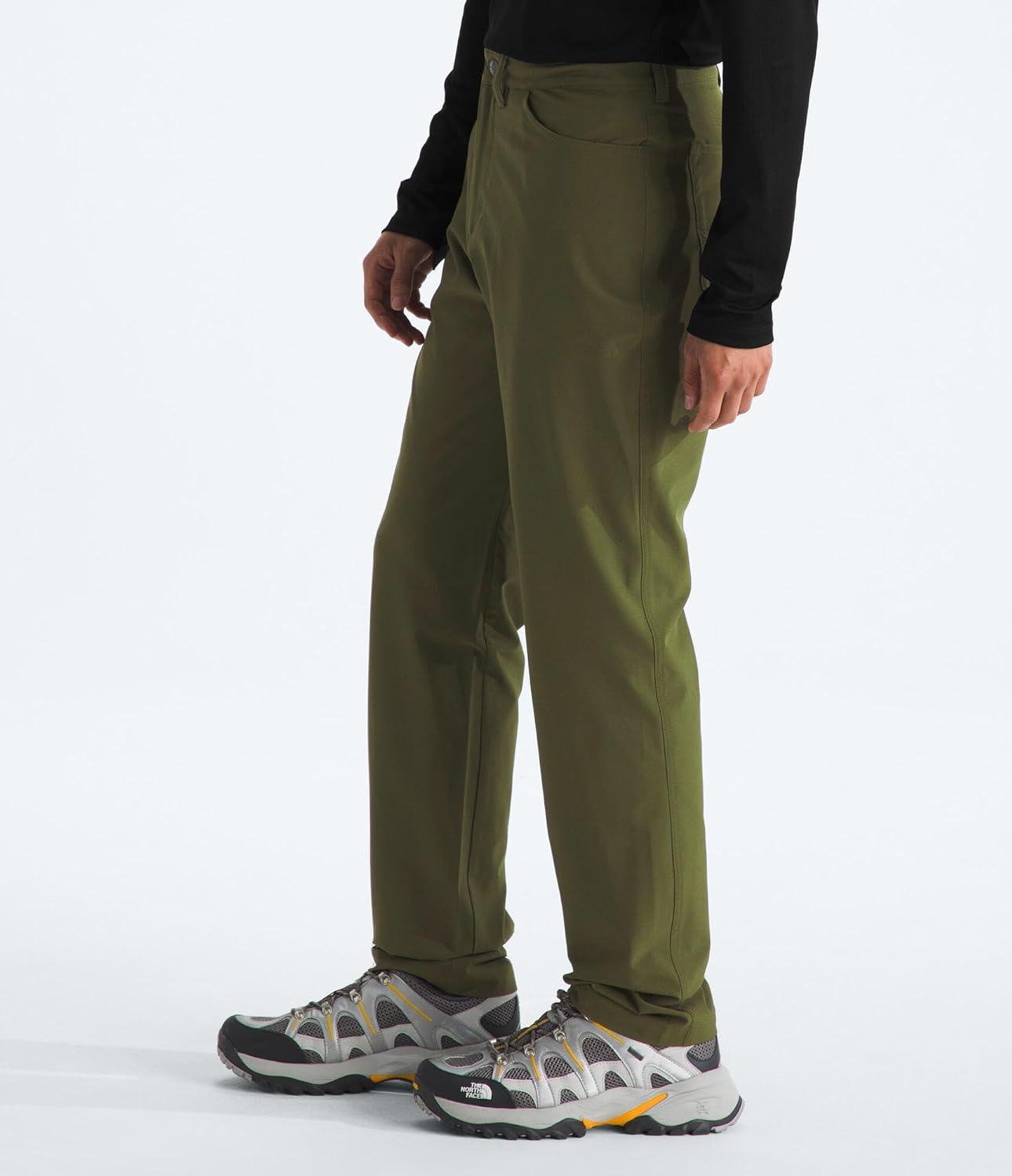 imageThe North Face Mens Paramount 5Pocket Pant Moisture Wicking Pants 4 Pockets Belt Loop Button ClosureWoodland Green