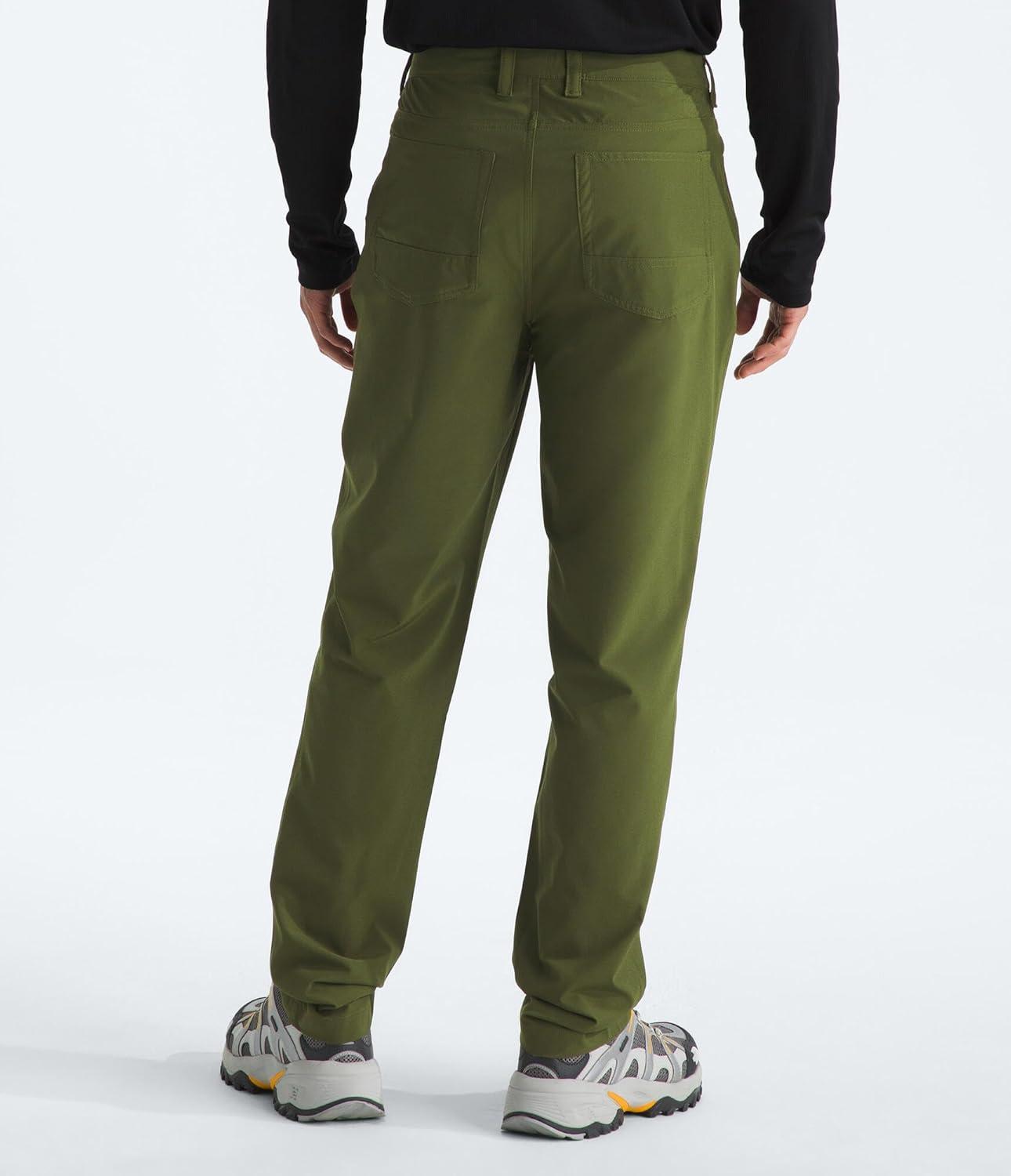 imageThe North Face Mens Paramount 5Pocket Pant Moisture Wicking Pants 4 Pockets Belt Loop Button ClosureWoodland Green