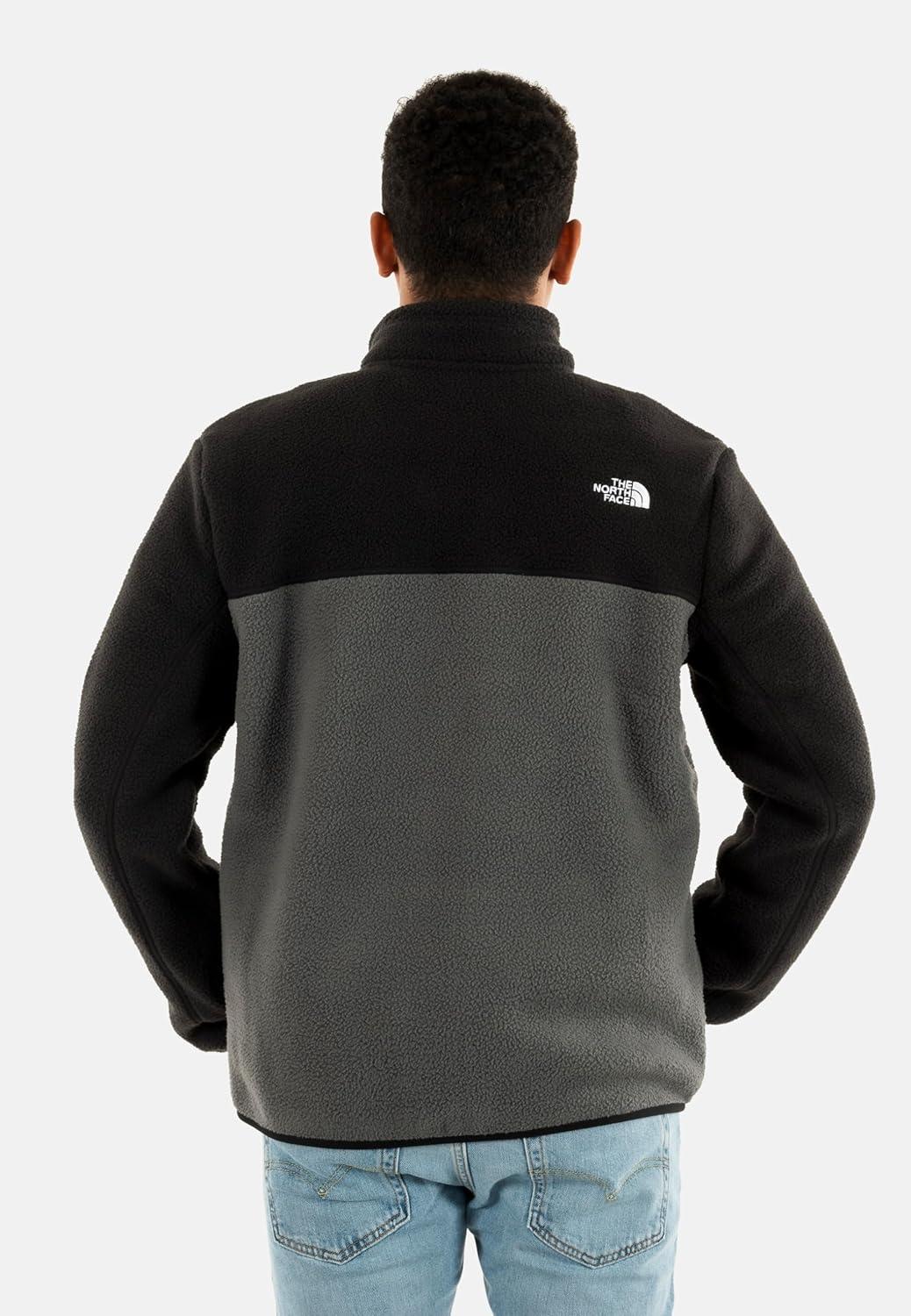 imageThe North Face Mens Yumiori Full Zip Jacket Lightweight Fleece Coat with Embroidered Logo Secure Zip PocketsAnthracite GreyTnf BlackMonument Grey