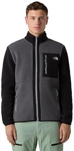 imageThe North Face Mens Yumiori Full Zip Jacket Lightweight Fleece Coat with Embroidered Logo Secure Zip PocketsAnthracite GreyTnf BlackMonument Grey