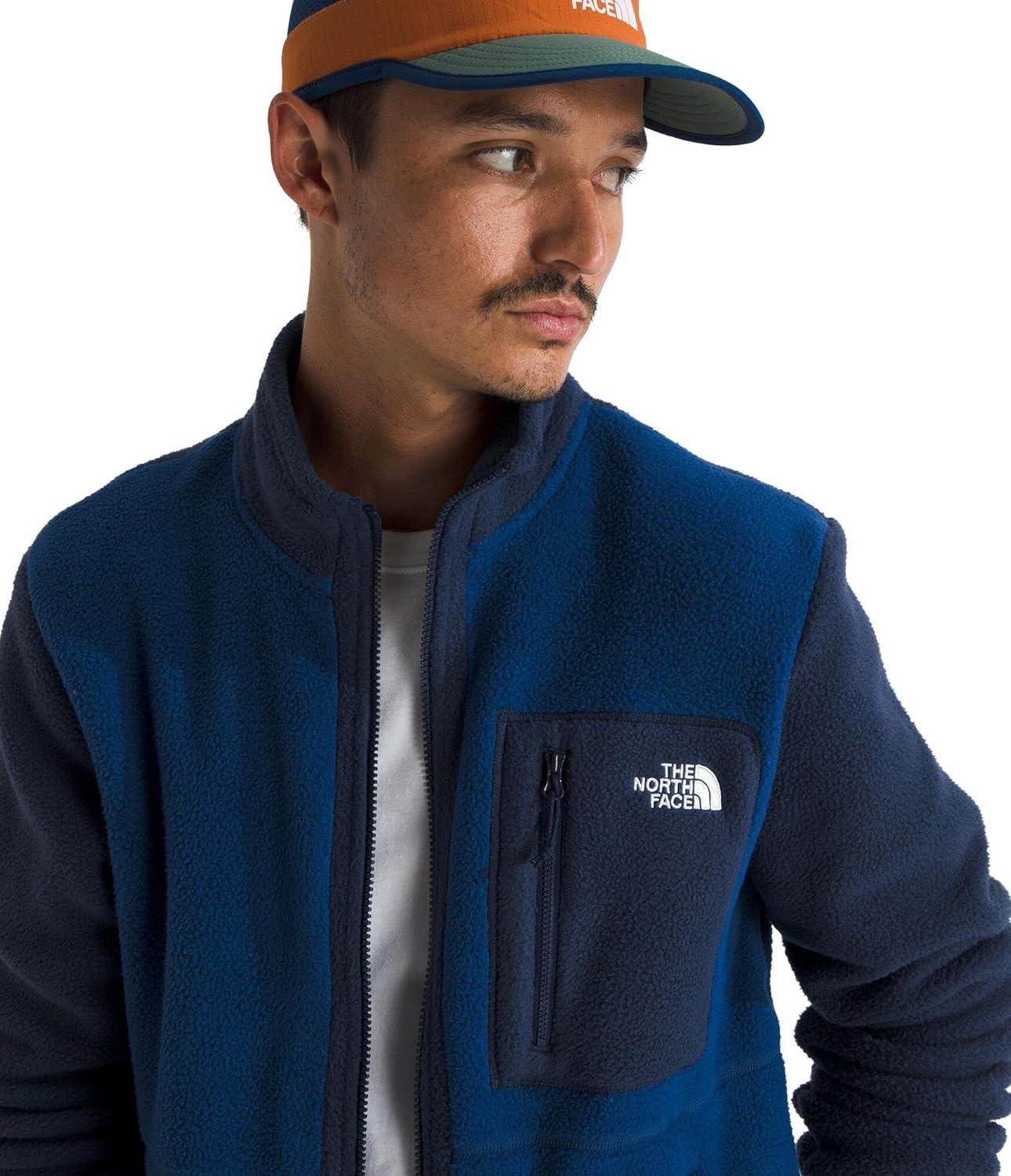 imageThe North Face Mens Yumiori Full Zip Jacket Lightweight Fleece Coat with Embroidered Logo Secure Zip PocketsEstate BlueSummit NavySummit Navy