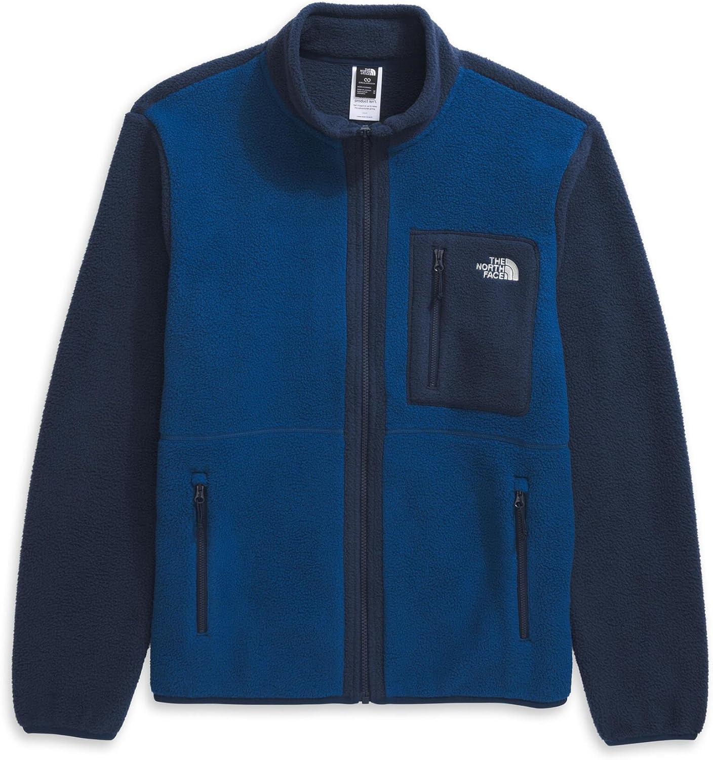 imageThe North Face Mens Yumiori Full Zip Jacket Lightweight Fleece Coat with Embroidered Logo Secure Zip PocketsEstate BlueSummit NavySummit Navy
