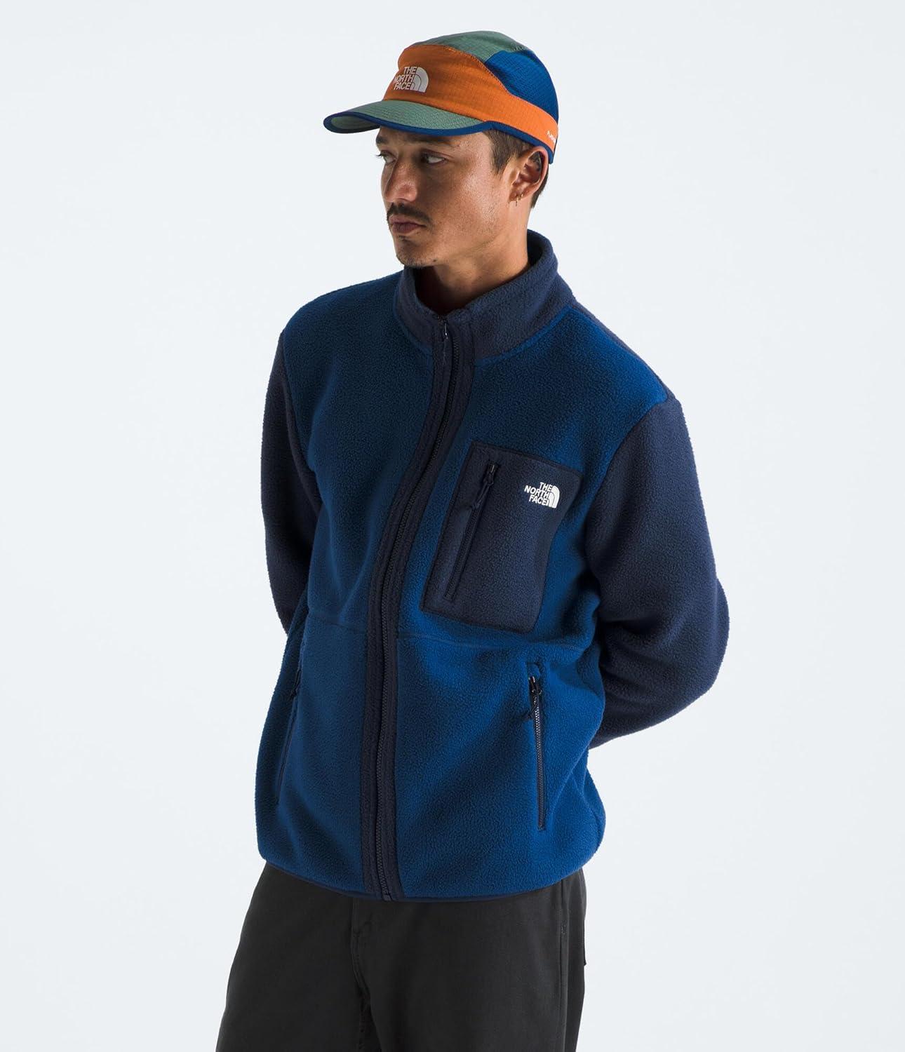 imageThe North Face Mens Yumiori Full Zip Jacket Lightweight Fleece Coat with Embroidered Logo Secure Zip PocketsEstate BlueSummit NavySummit Navy