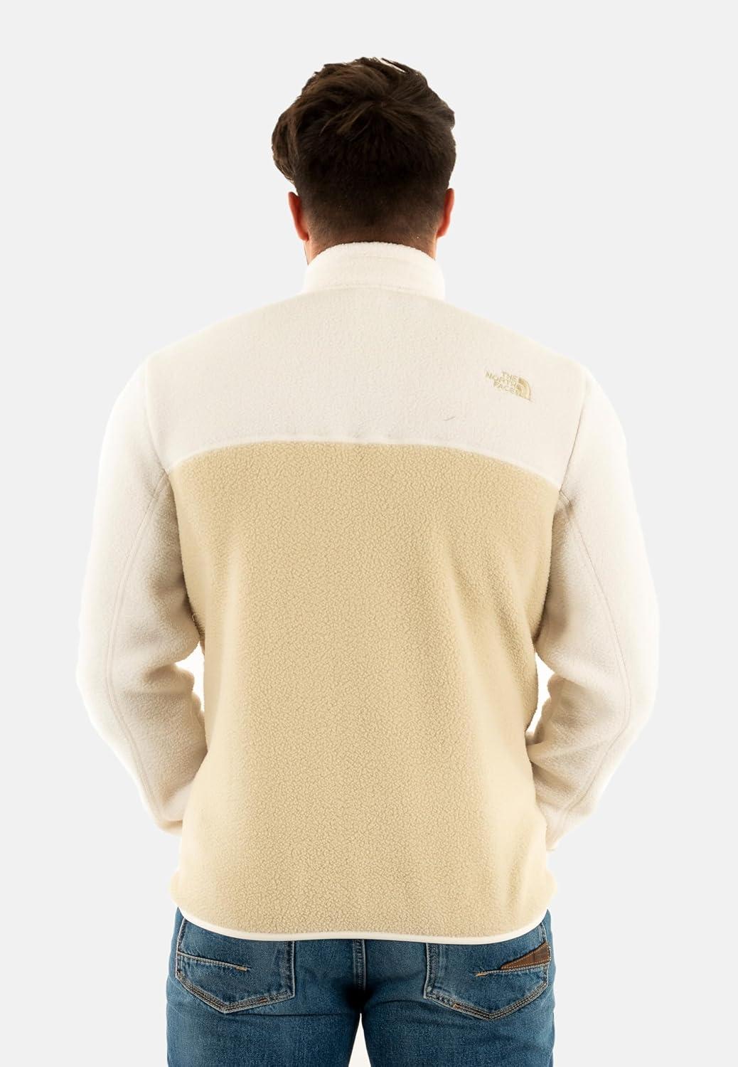 imageThe North Face Mens Yumiori Full Zip Jacket Lightweight Fleece Coat with Embroidered Logo Secure Zip PocketsGravelwhite Dunegrape
