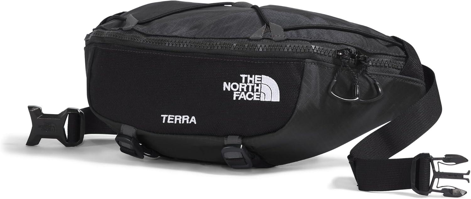 imageThe North Face Terra Lumbar Hiking Hip Pack 1 Liter Storage Belt Bag Water Repellent Finish Adjustable Strap Secure Zip PocketsAsphalt GreyTNF BlackNPF