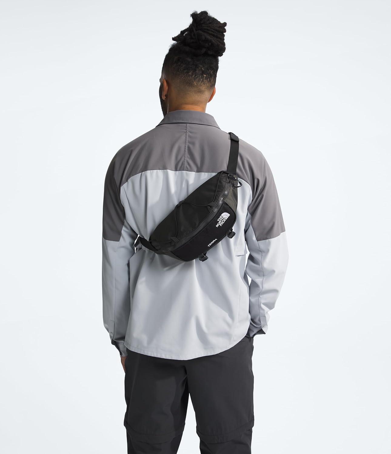 imageThe North Face Terra Lumbar Hiking Hip Pack 1 Liter Storage Belt Bag Water Repellent Finish Adjustable Strap Secure Zip PocketsAsphalt GreyTNF BlackNPF
