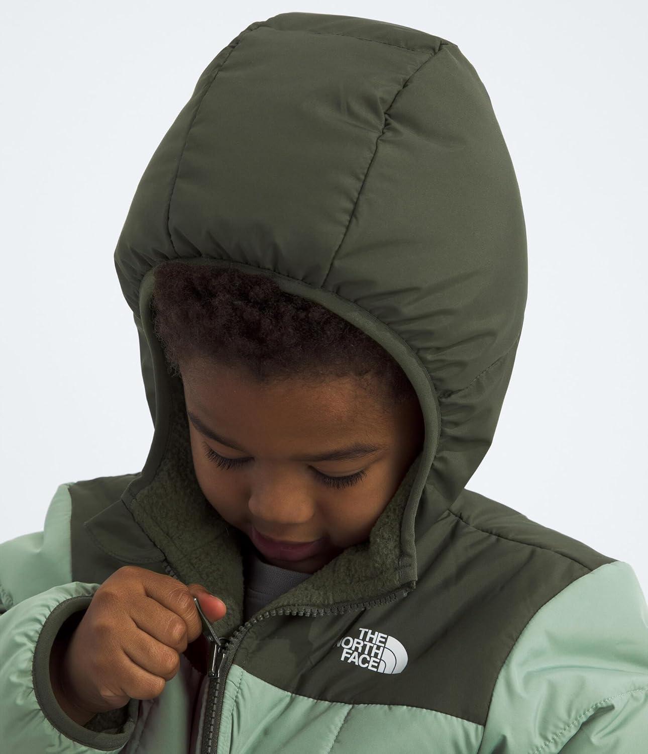 imageThe North Face Unisex Baby Reversible Shasta Full Zip Hooded JacketSlate MossNew Taupe Green