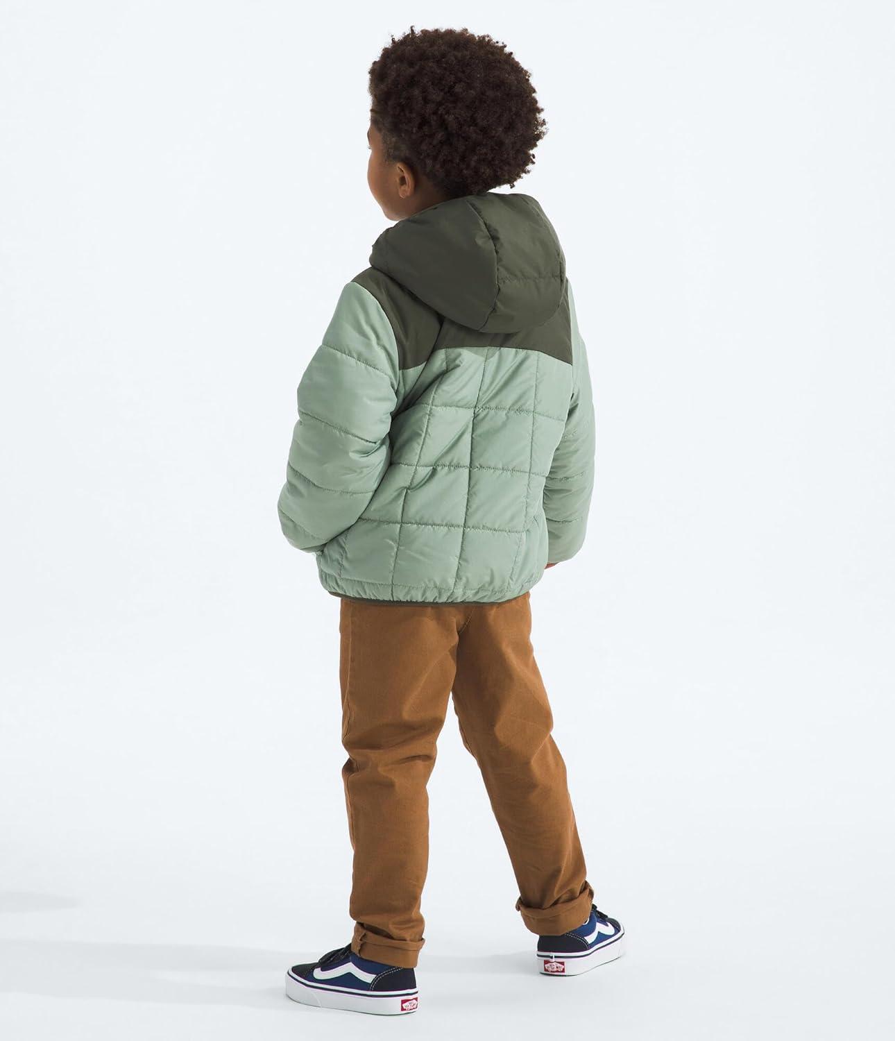 imageThe North Face Unisex Baby Reversible Shasta Full Zip Hooded JacketSlate MossNew Taupe Green