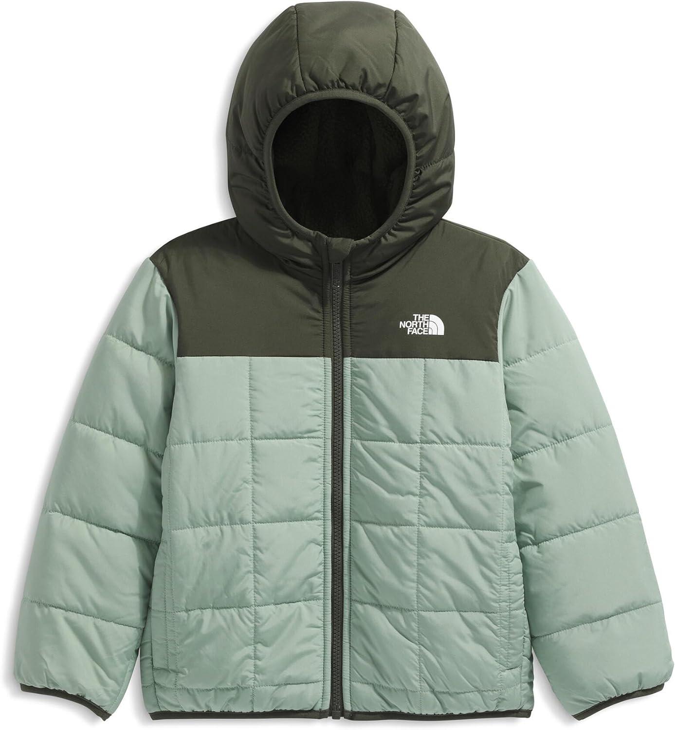 imageThe North Face Unisex Baby Reversible Shasta Full Zip Hooded JacketSlate MossNew Taupe Green